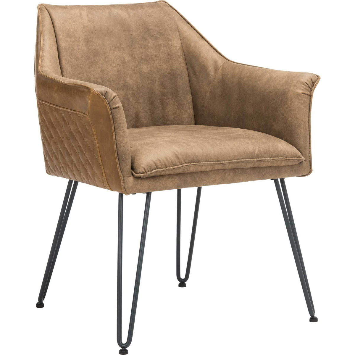 Esabella Leather Dining Chair Light Brown (Set of 2)