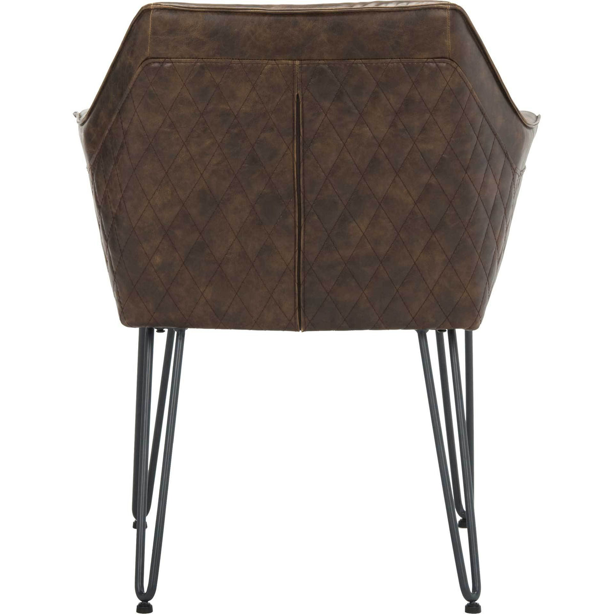 Esabella Leather Dining Chair Dark Brown (Set of 2)