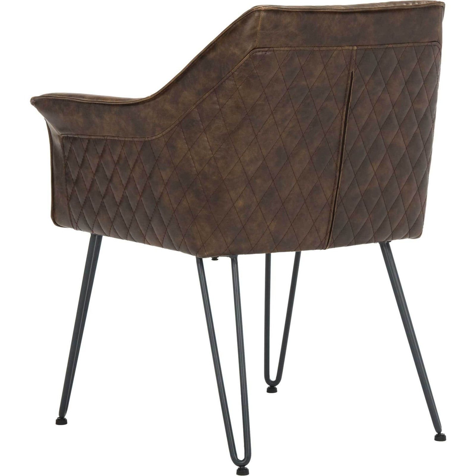 Esabella Leather Dining Chair Dark Brown (Set of 2)