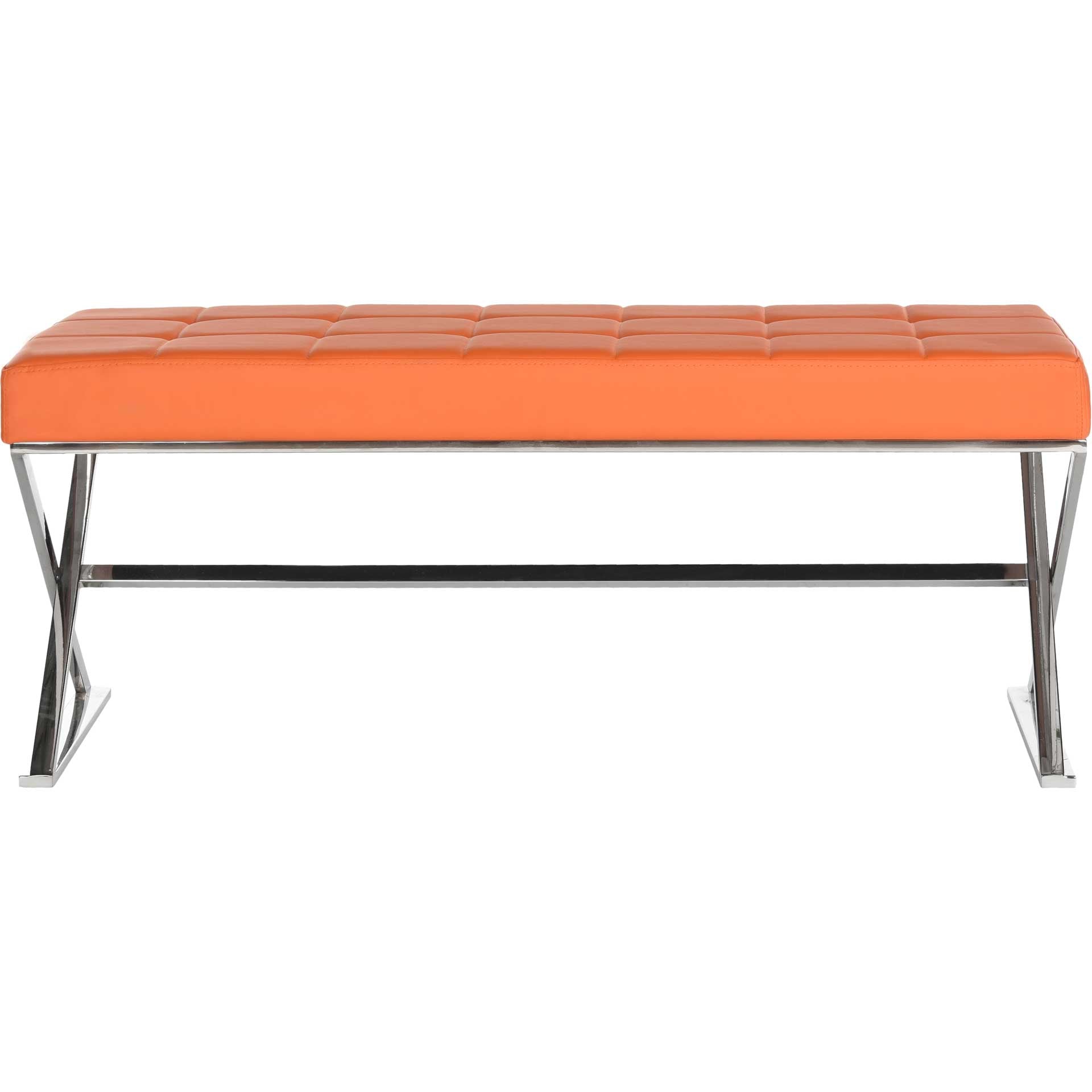 Mingle Bench Orange/Chrome