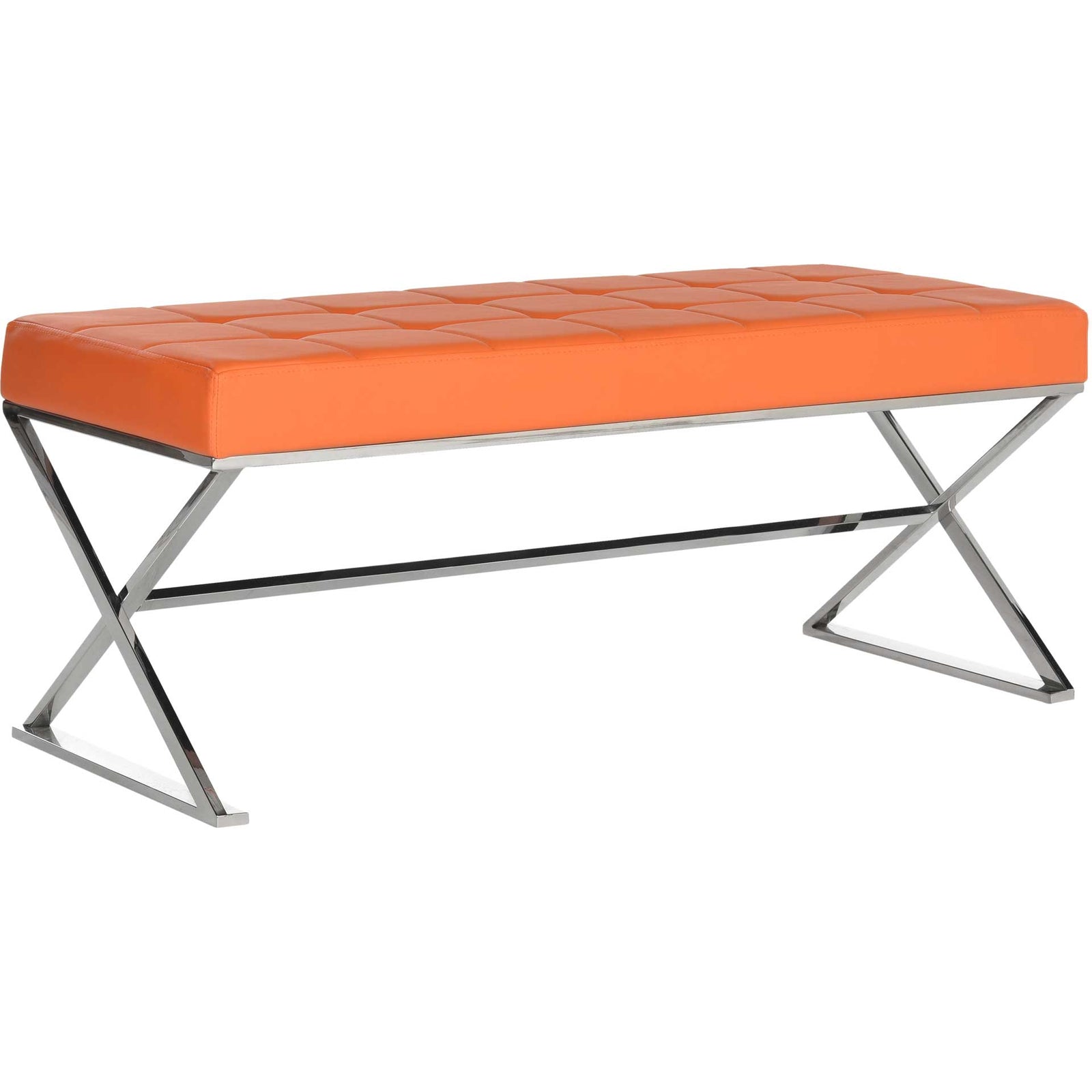 Mingle Bench Orange/Chrome