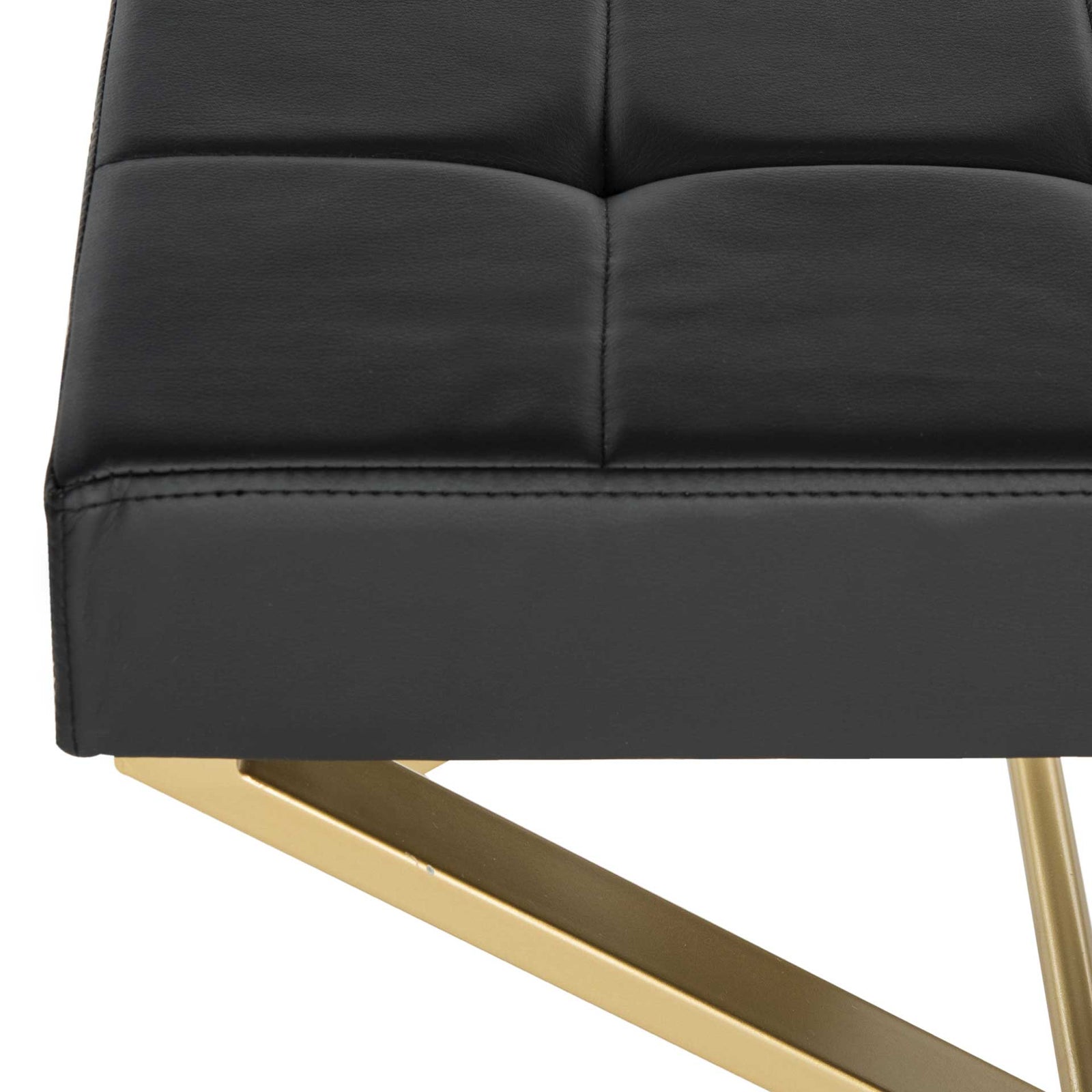 Bach Ottoman Black/Gold