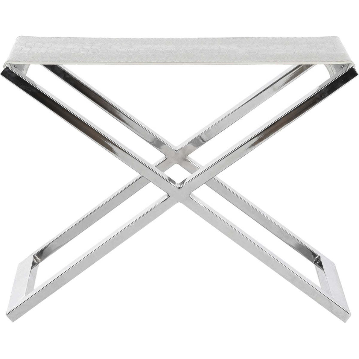 Ventura Bench White/Crocodile/Chrome