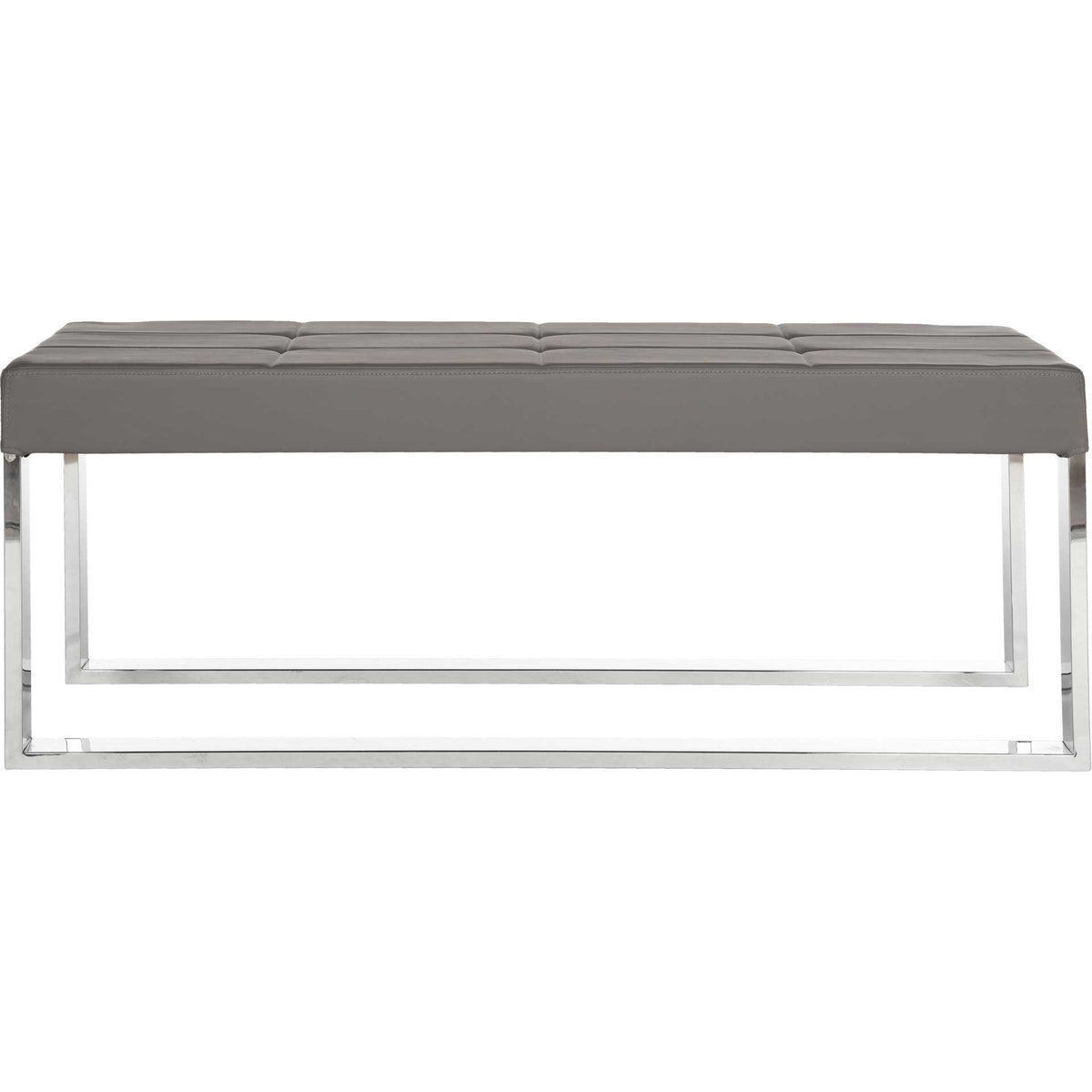 Malmo Bench Gray/Chrome