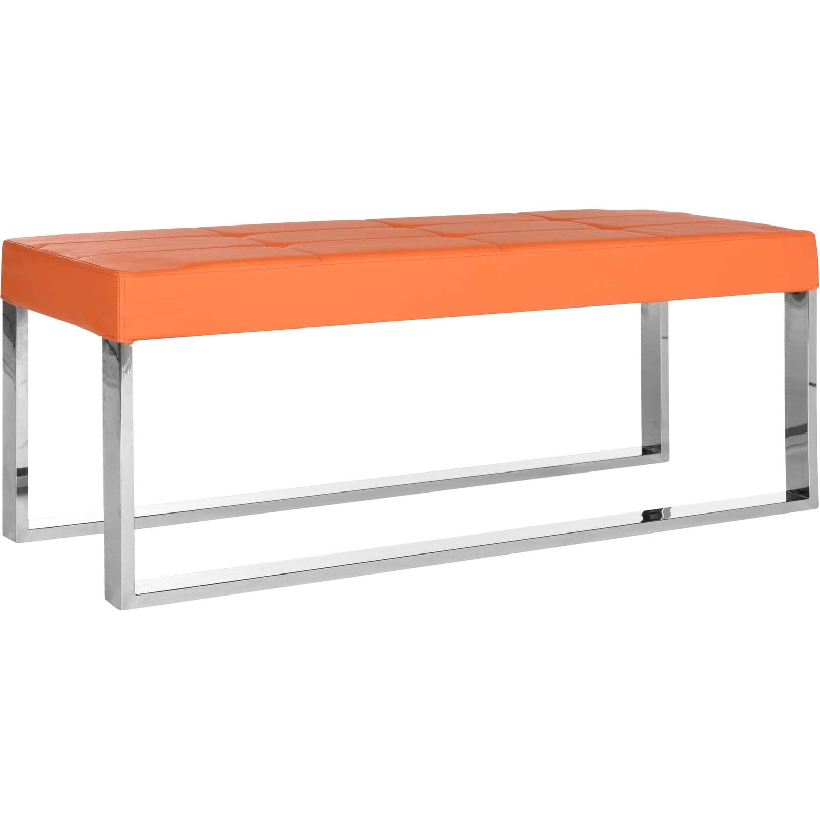 Malmo Bench Orange/Chrome