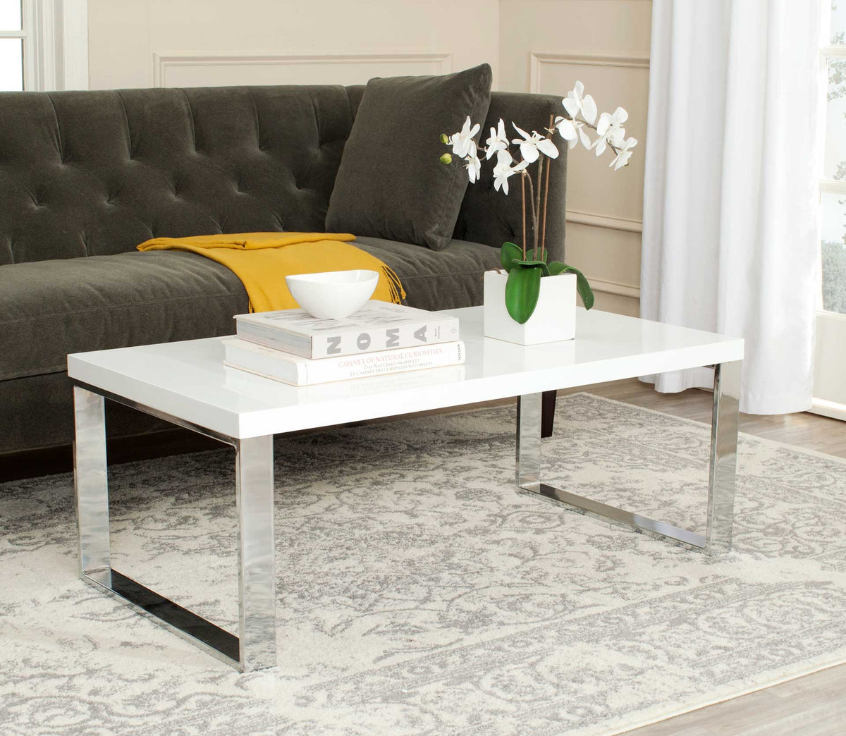 Rove Coffee Table White/Chrome