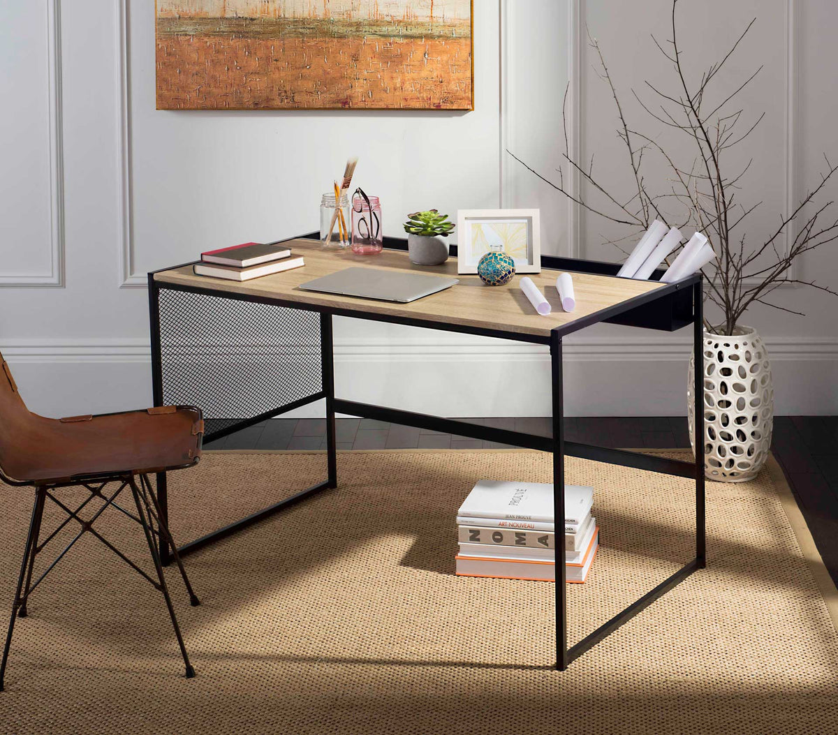 Aaden Writing Desk Black
