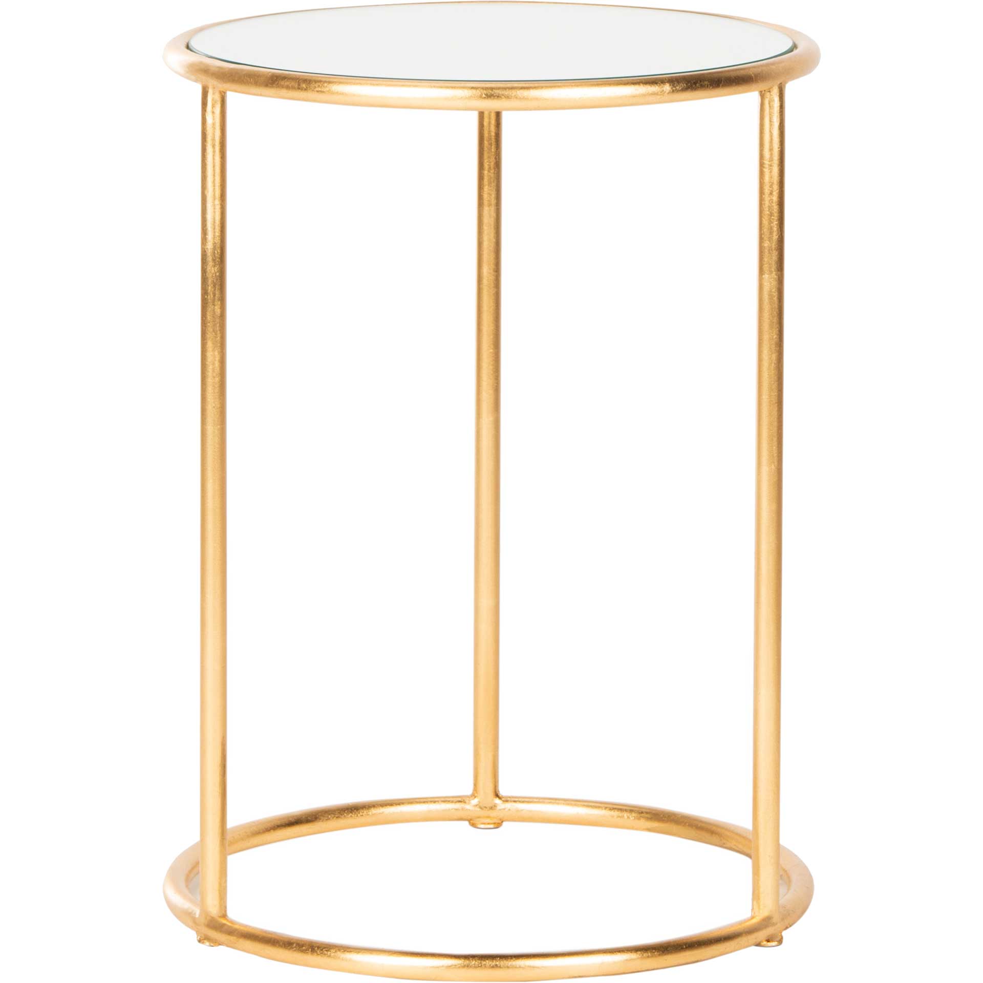 Shaikha Glass Top Accent Table Gold