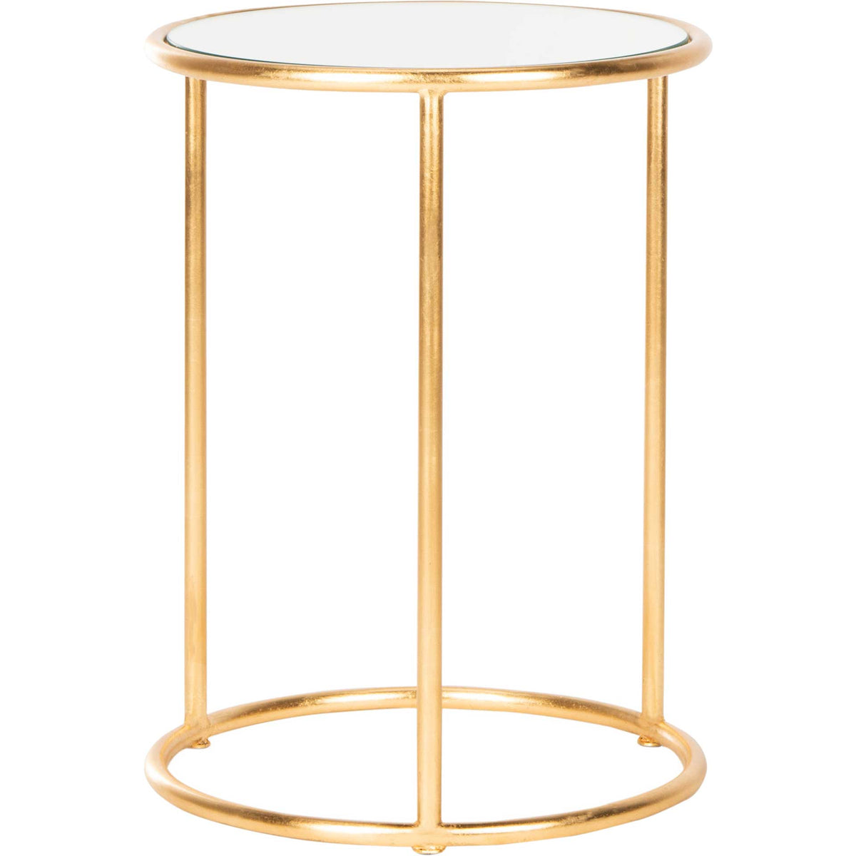Shaikha Glass Top Accent Table Gold