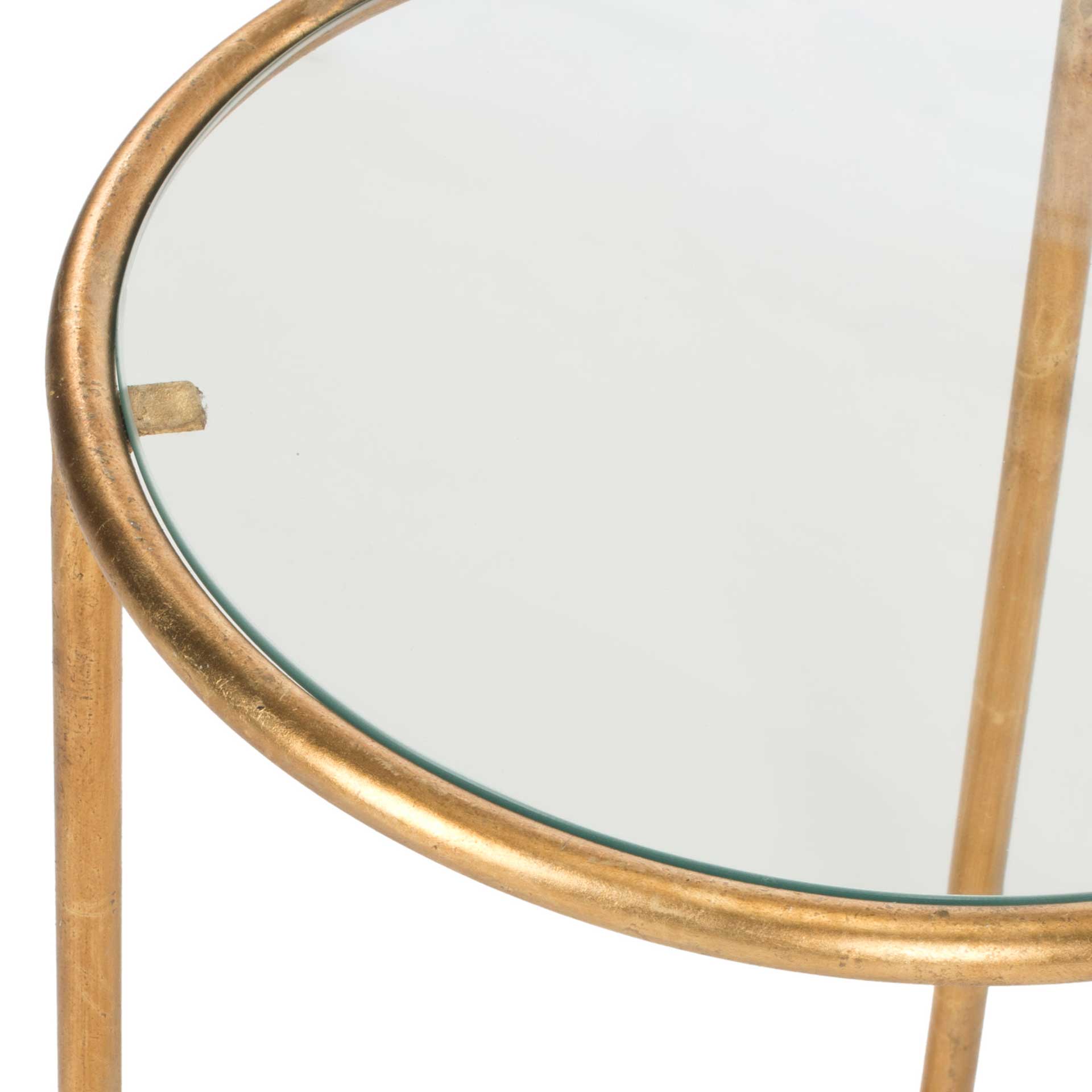 Shaikha Glass Top Accent Table Gold/Clear