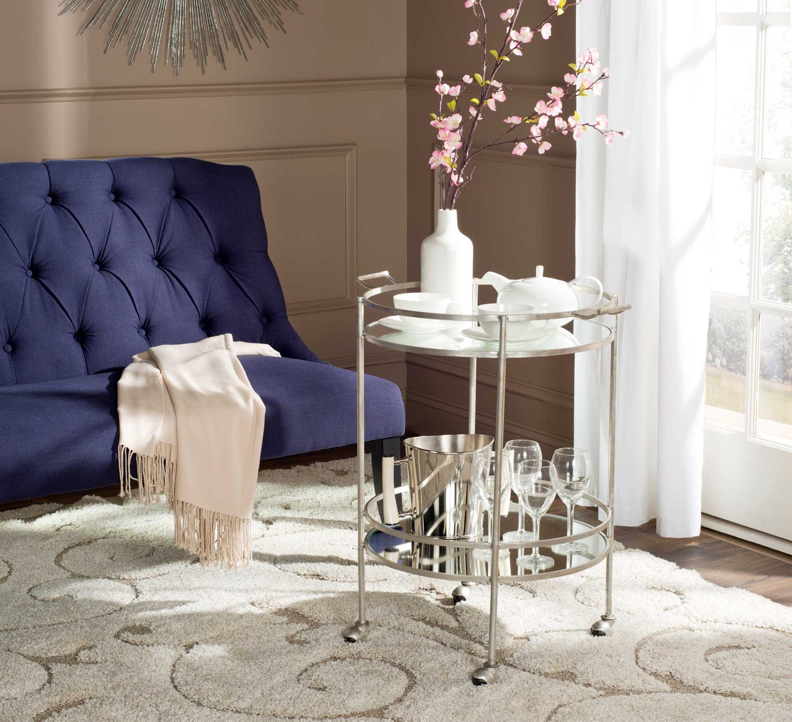 Lance Bar Cart Silver