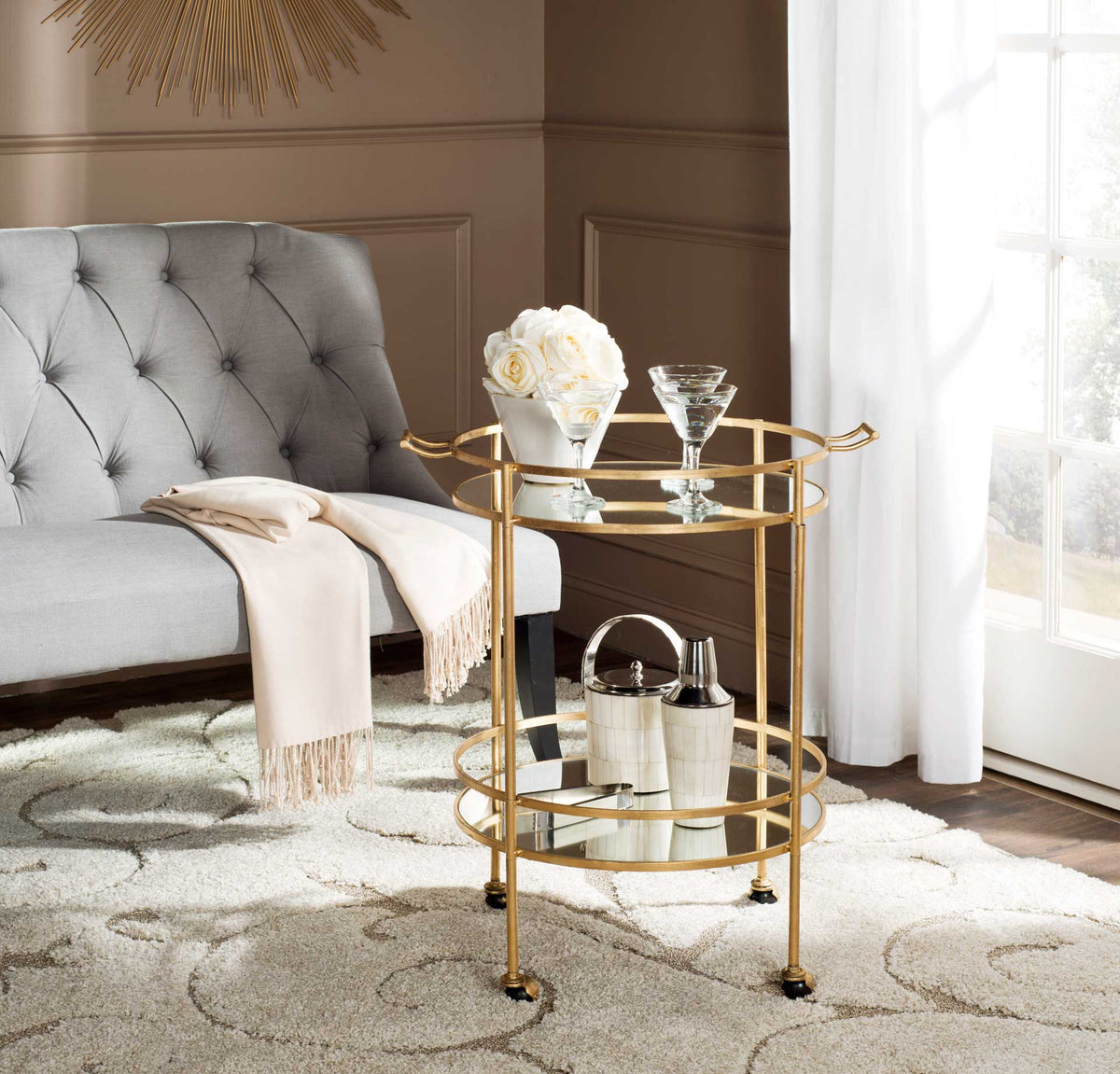 Lance Bar Cart Gold