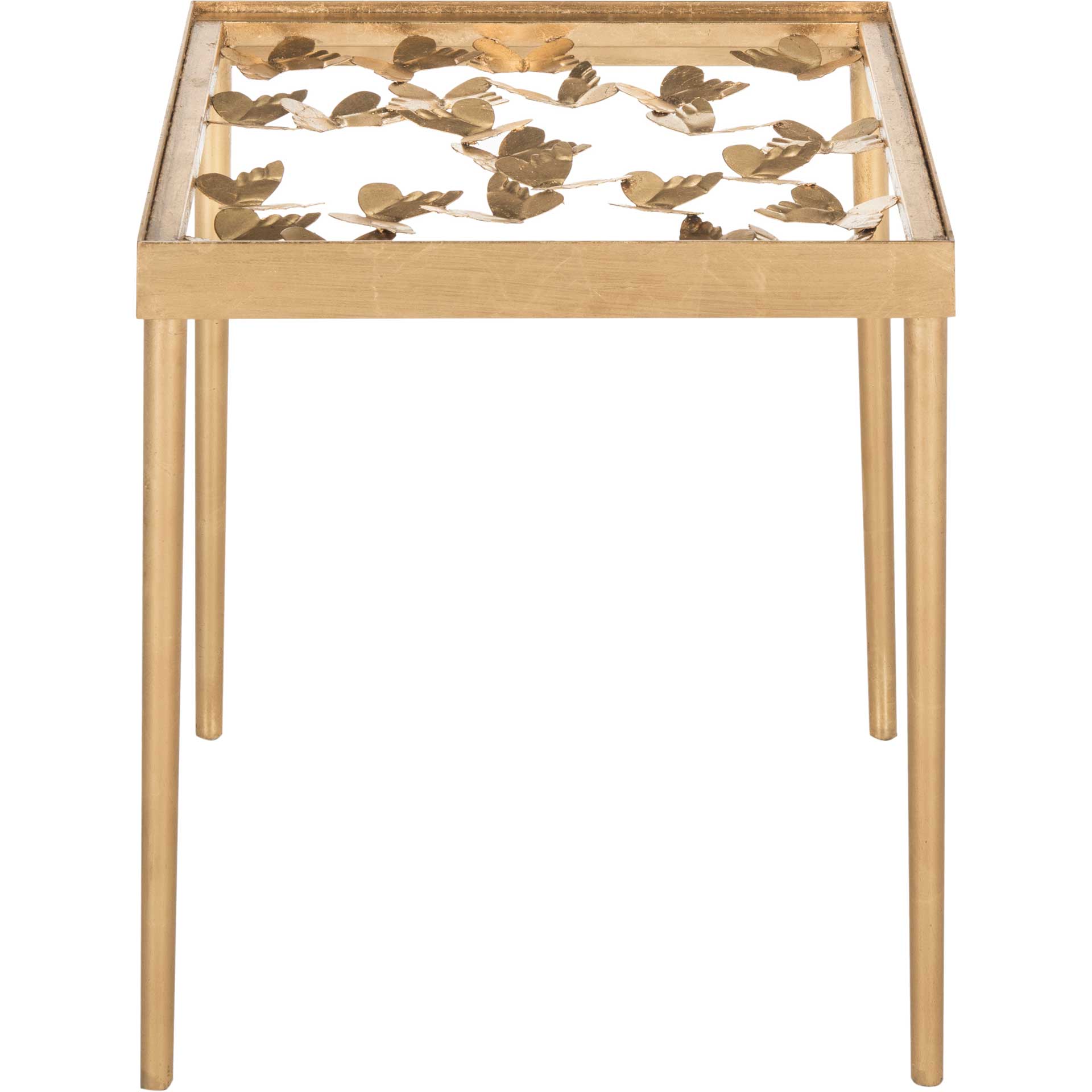 Rodney Butterfly Side Table Antique Gold