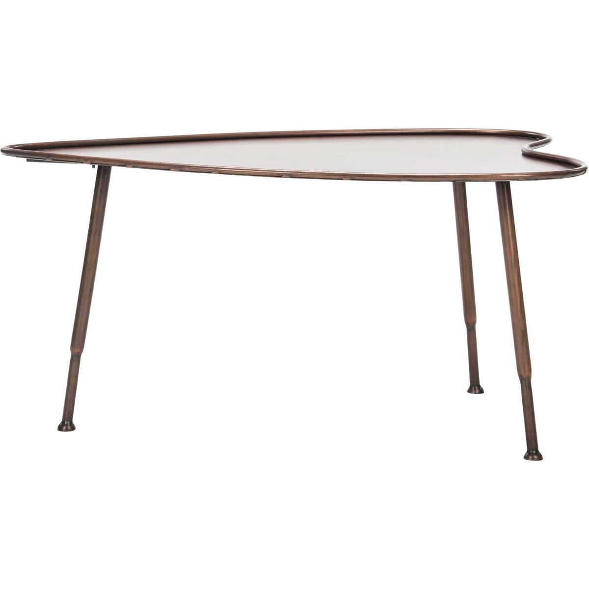 Teagan Heart Coffee Table Antique Copper