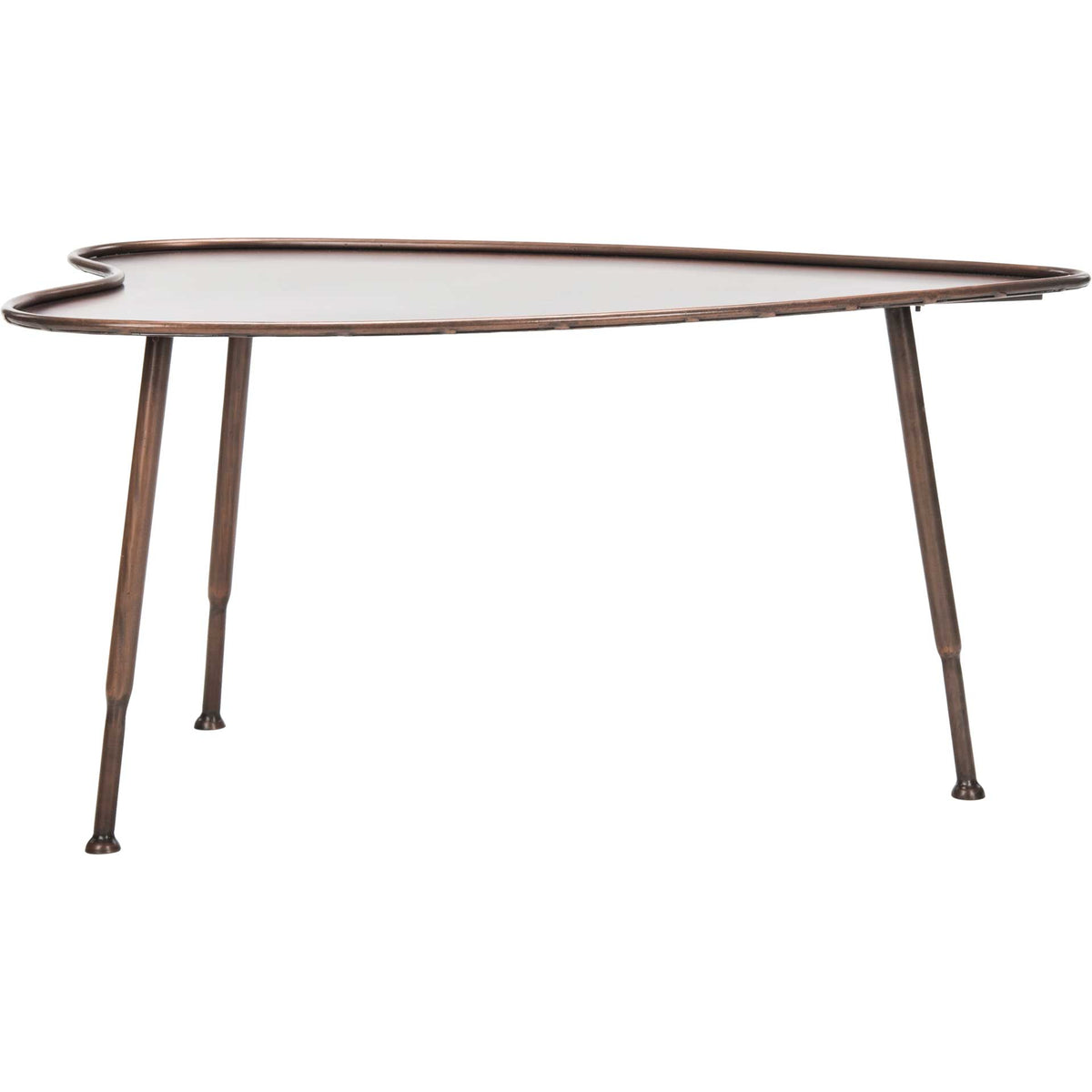Teagan Heart Coffee Table Antique Copper