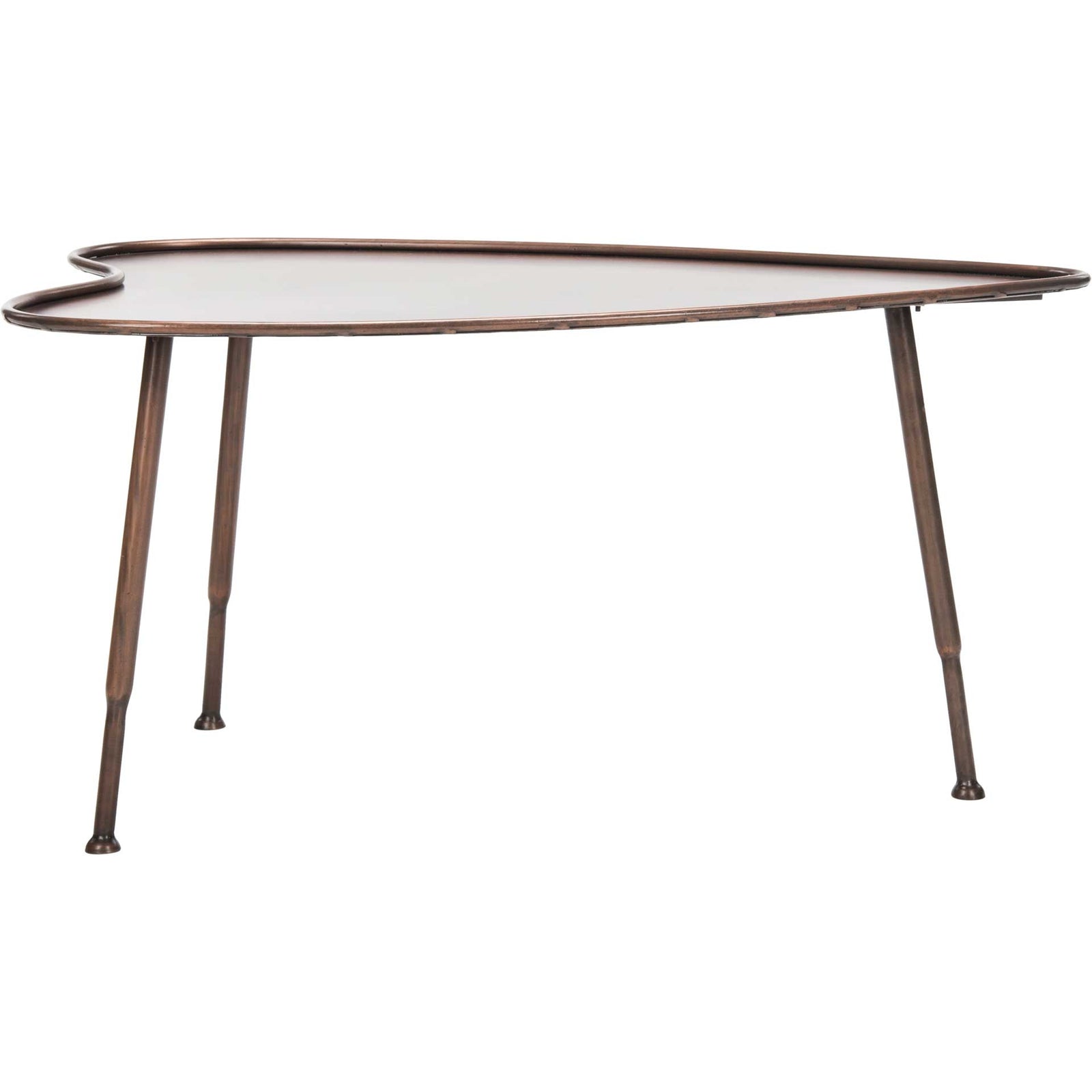 Teagan Heart Coffee Table Antique Copper
