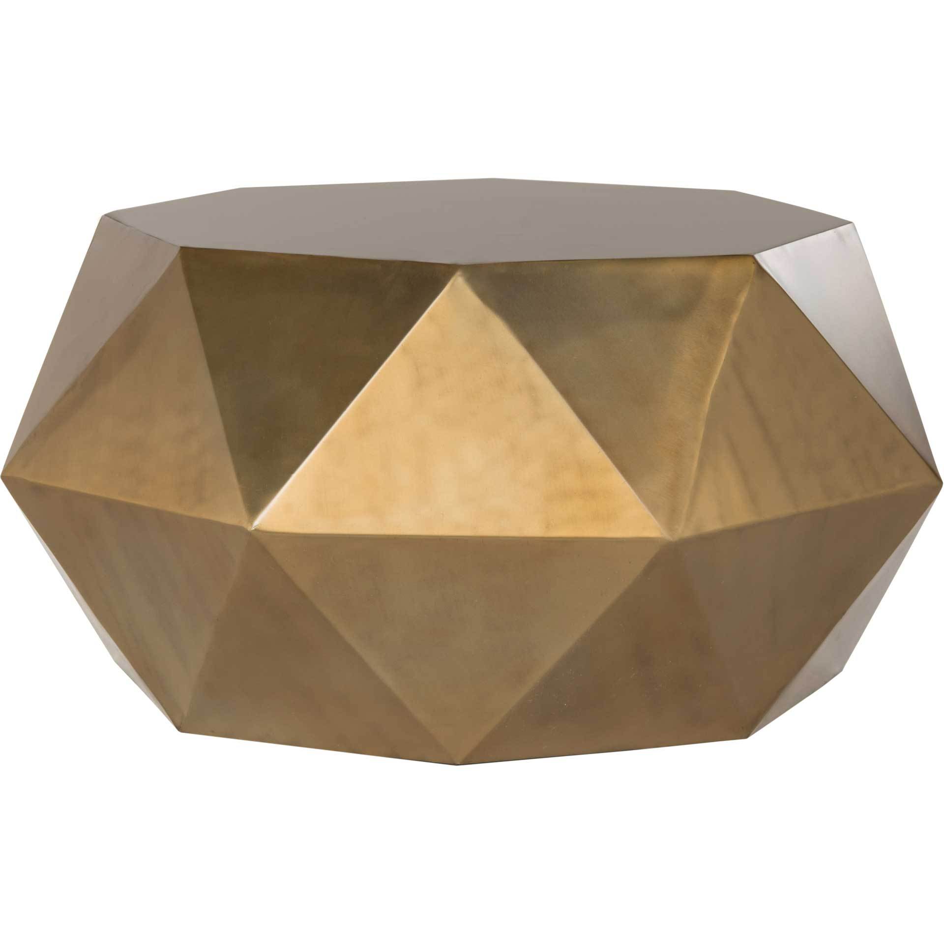 Aspen Faceted Coffee Table Brass