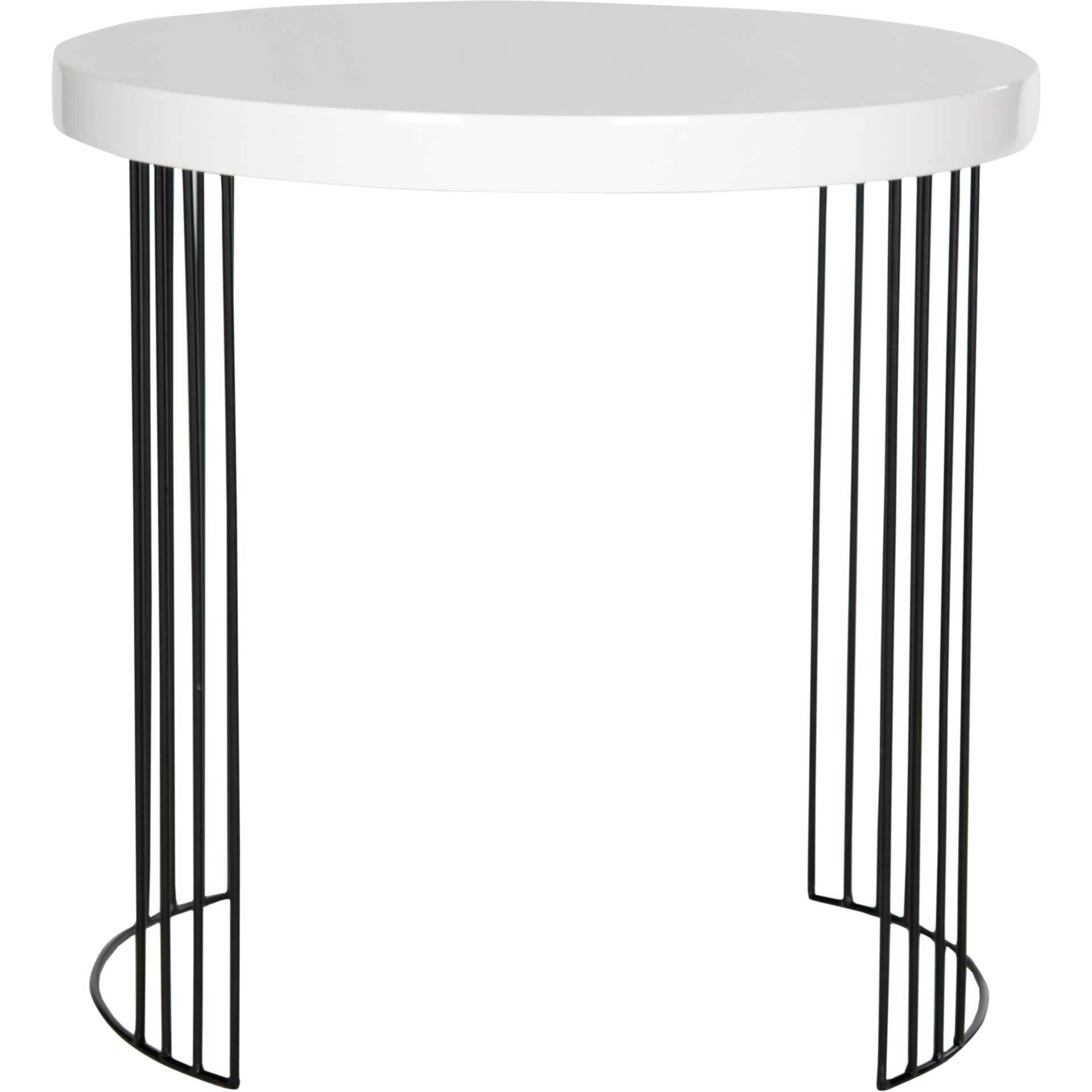 Keyon Lacquer Side Table White