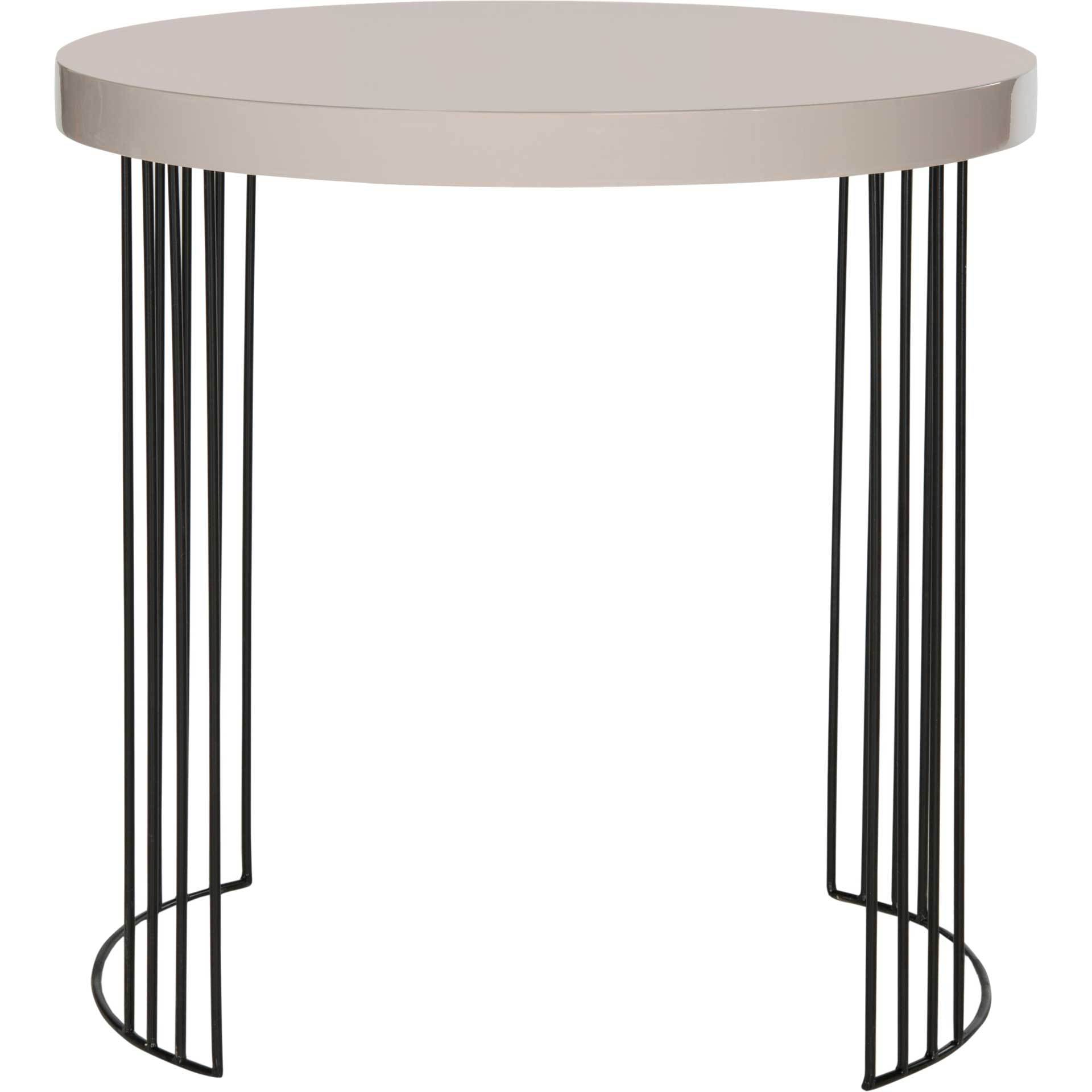 Keyon Lacquer Side Table Taupe