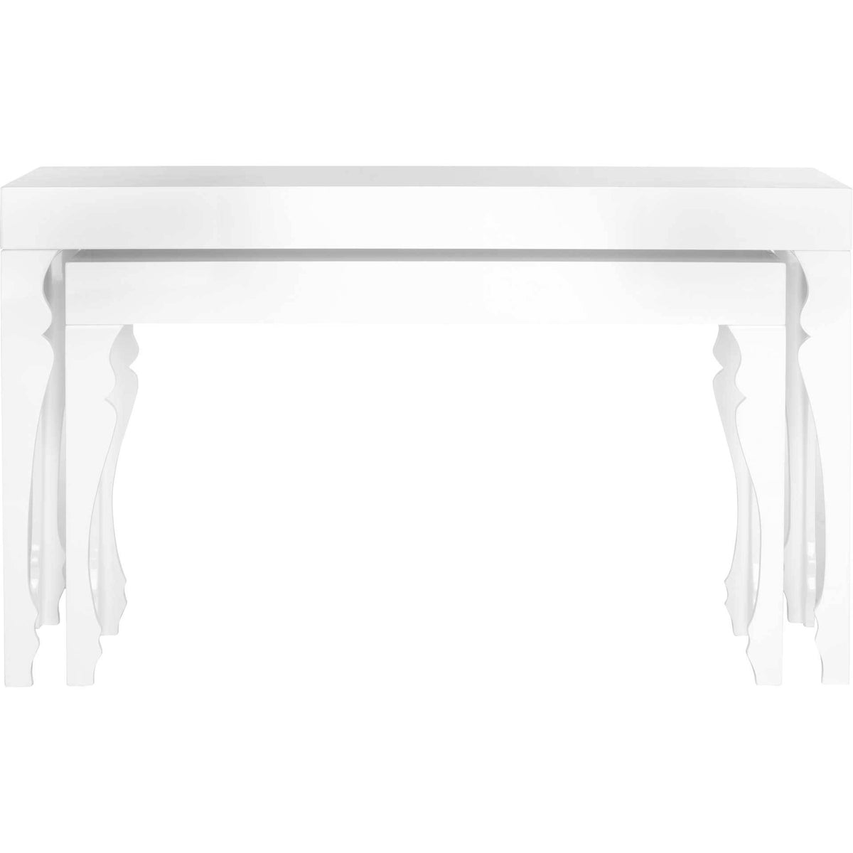 Benicio Lacquer Stacking Console White