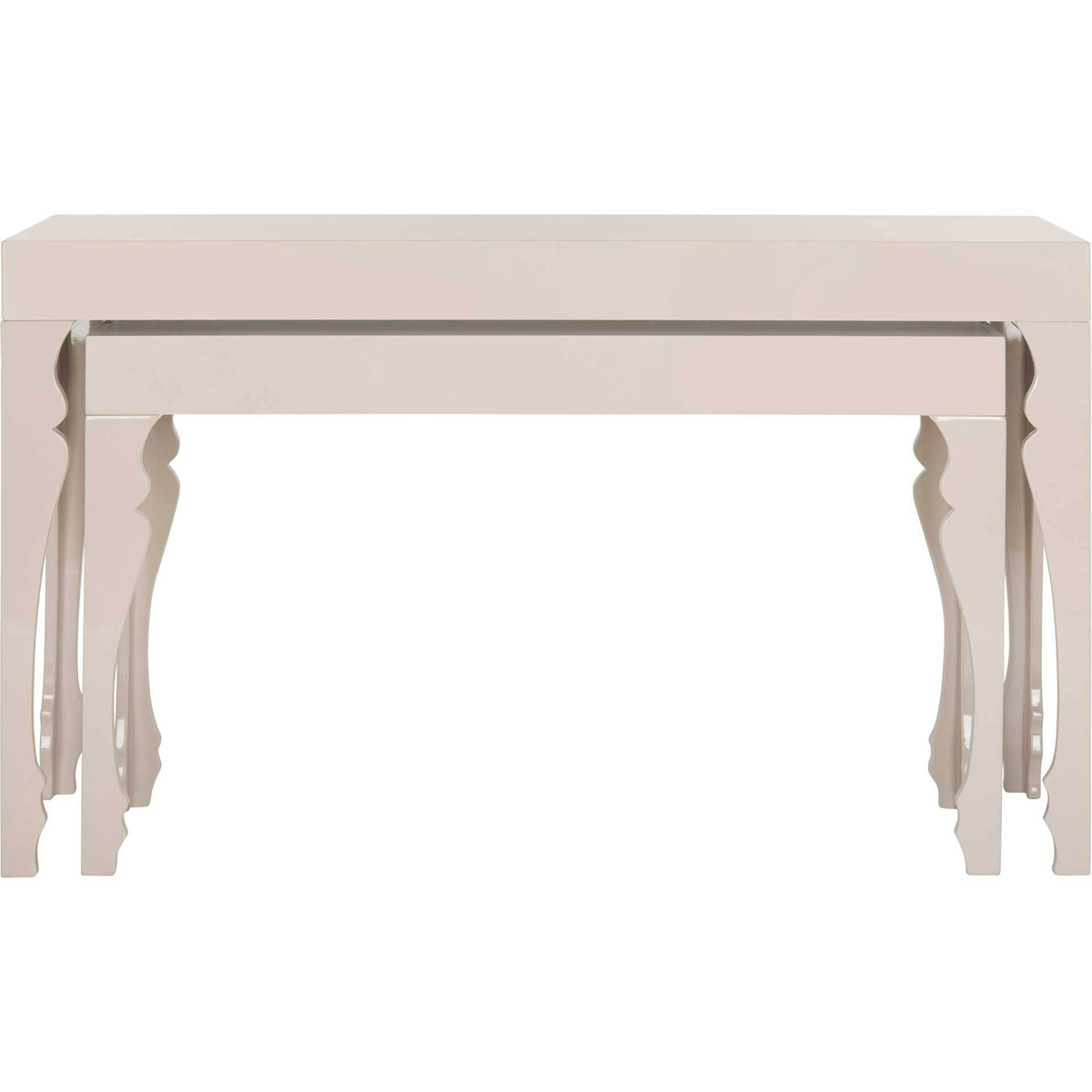 Benicio Lacquer Stacking Console Taupe