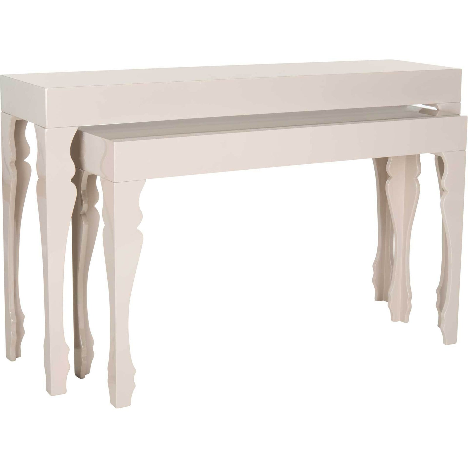 Benicio Lacquer Stacking Console Taupe