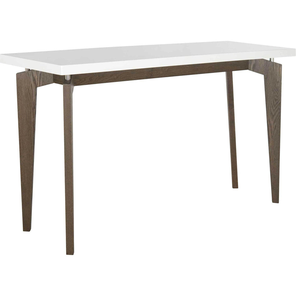 Joziah Lacquer Floating Top Console White/Dark Brown