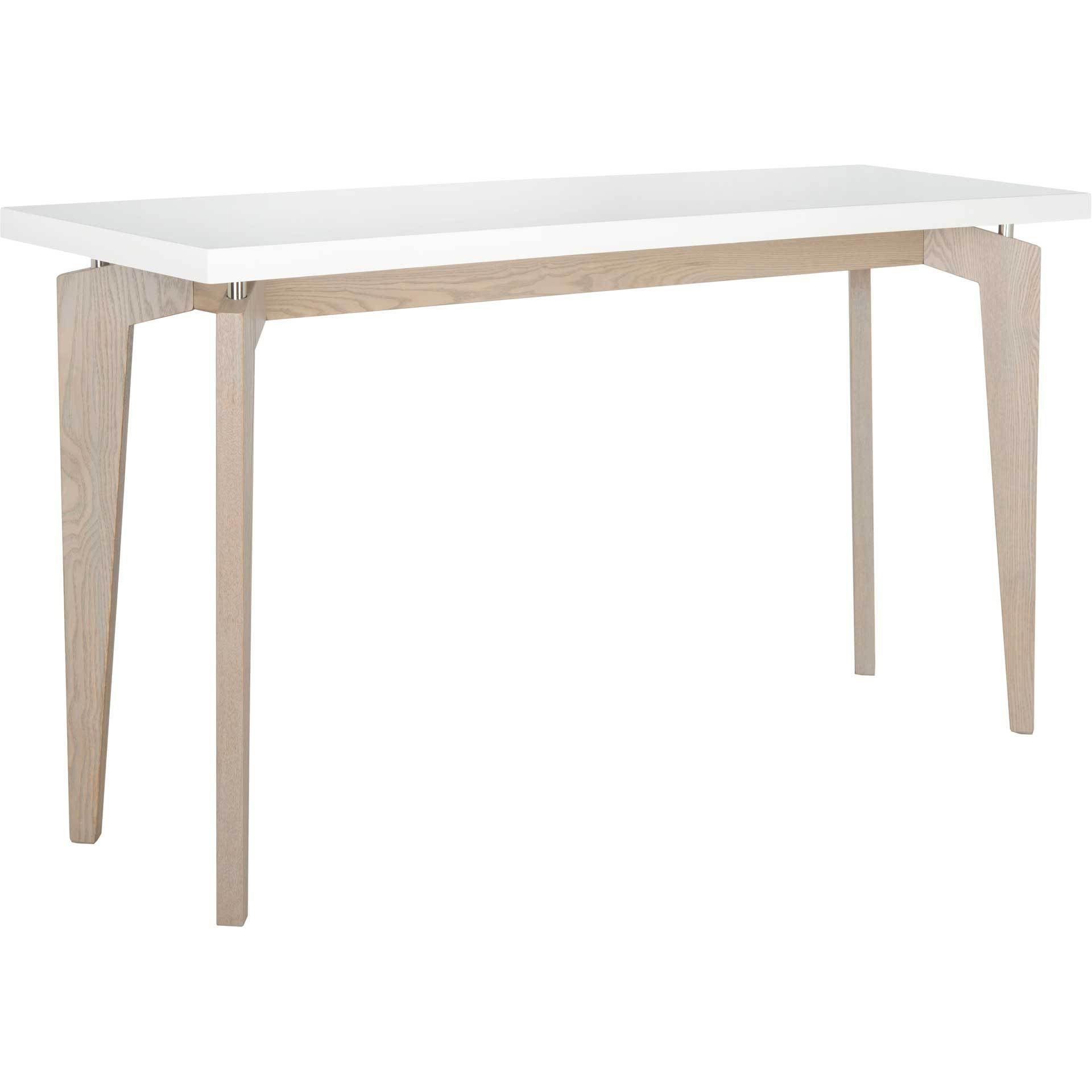Joziah Lacquer Floating Top Console White/Gray