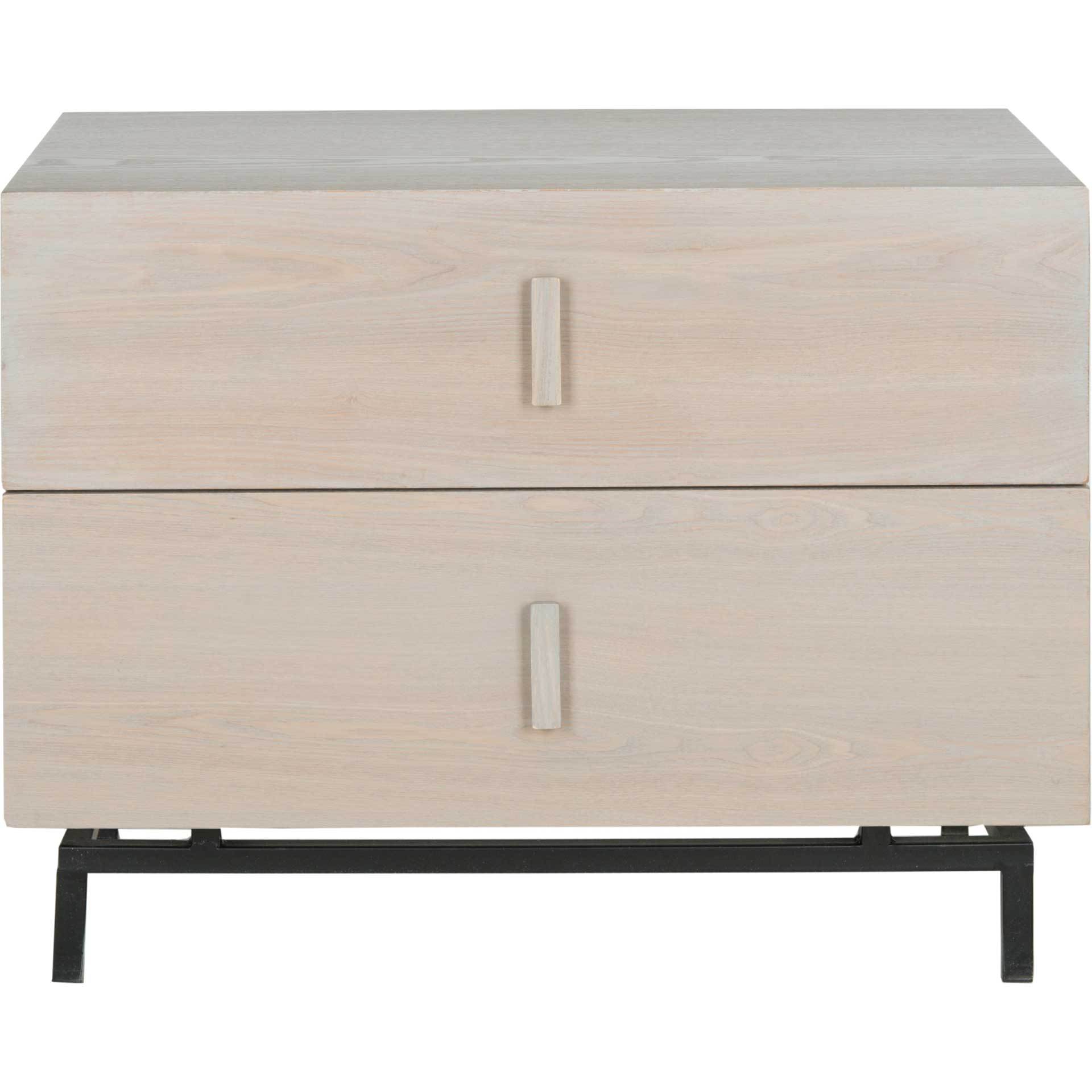 Heaven Lacquer Two Drawer Cabinet Gray