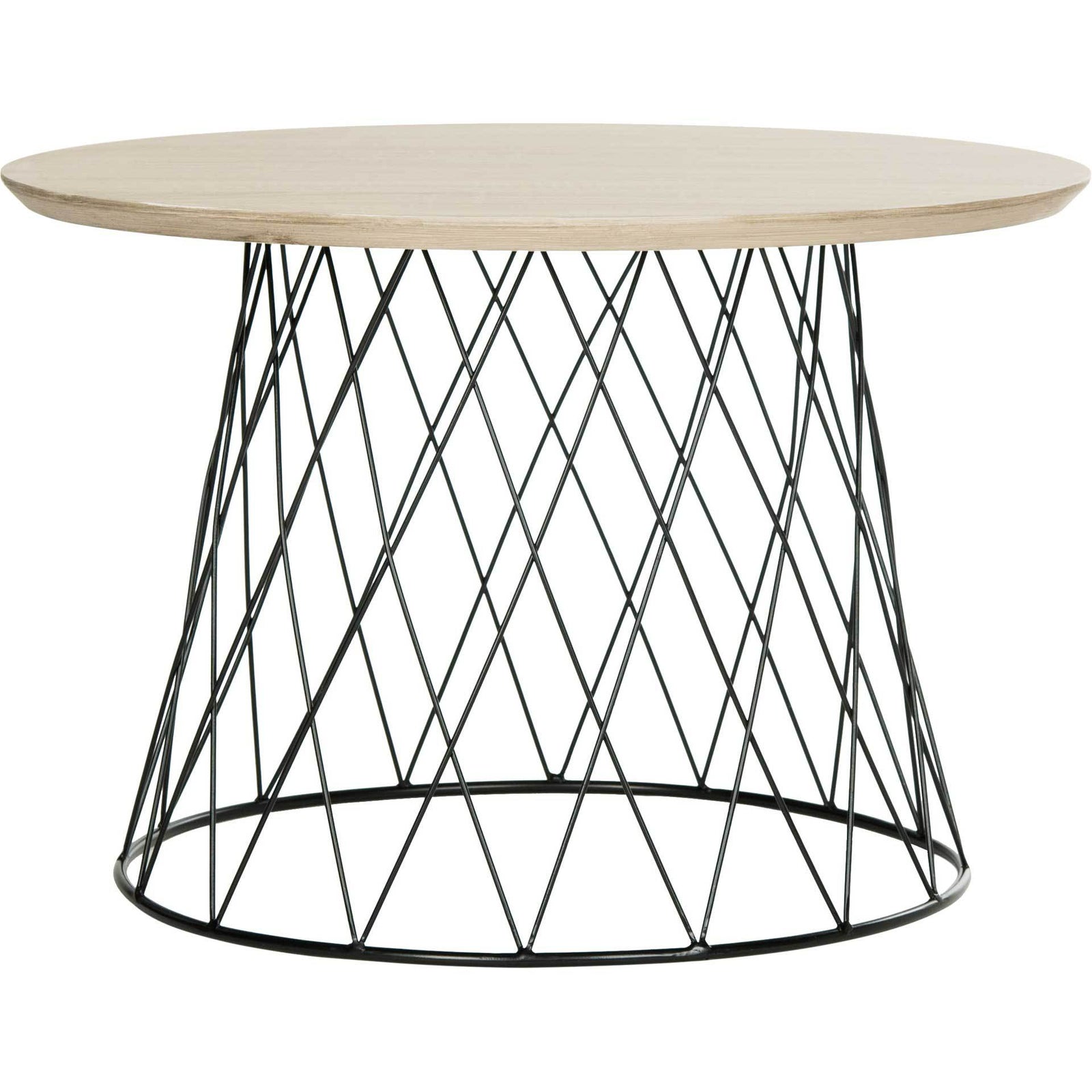 Rogelio Wood End Table Light Oak/Black