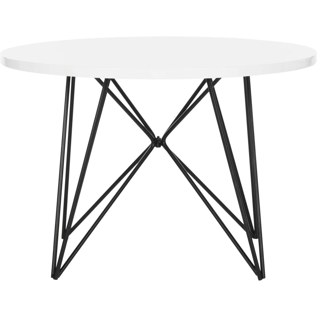 A sleek white top and graphic black iron base create a clean, modern silhouette. || FOX4262B || front_studio
