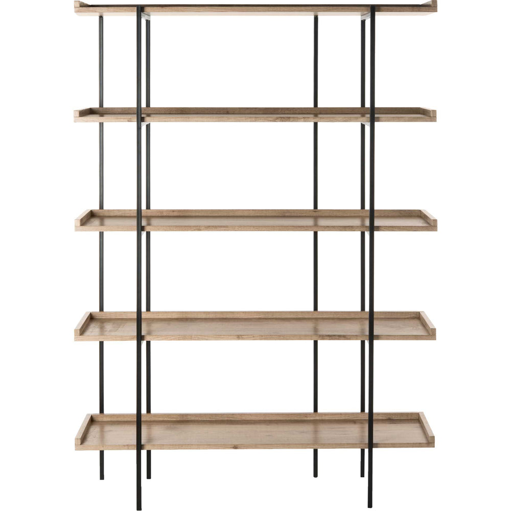 Cesta Wood Etagere Oak/Black - Froy.com