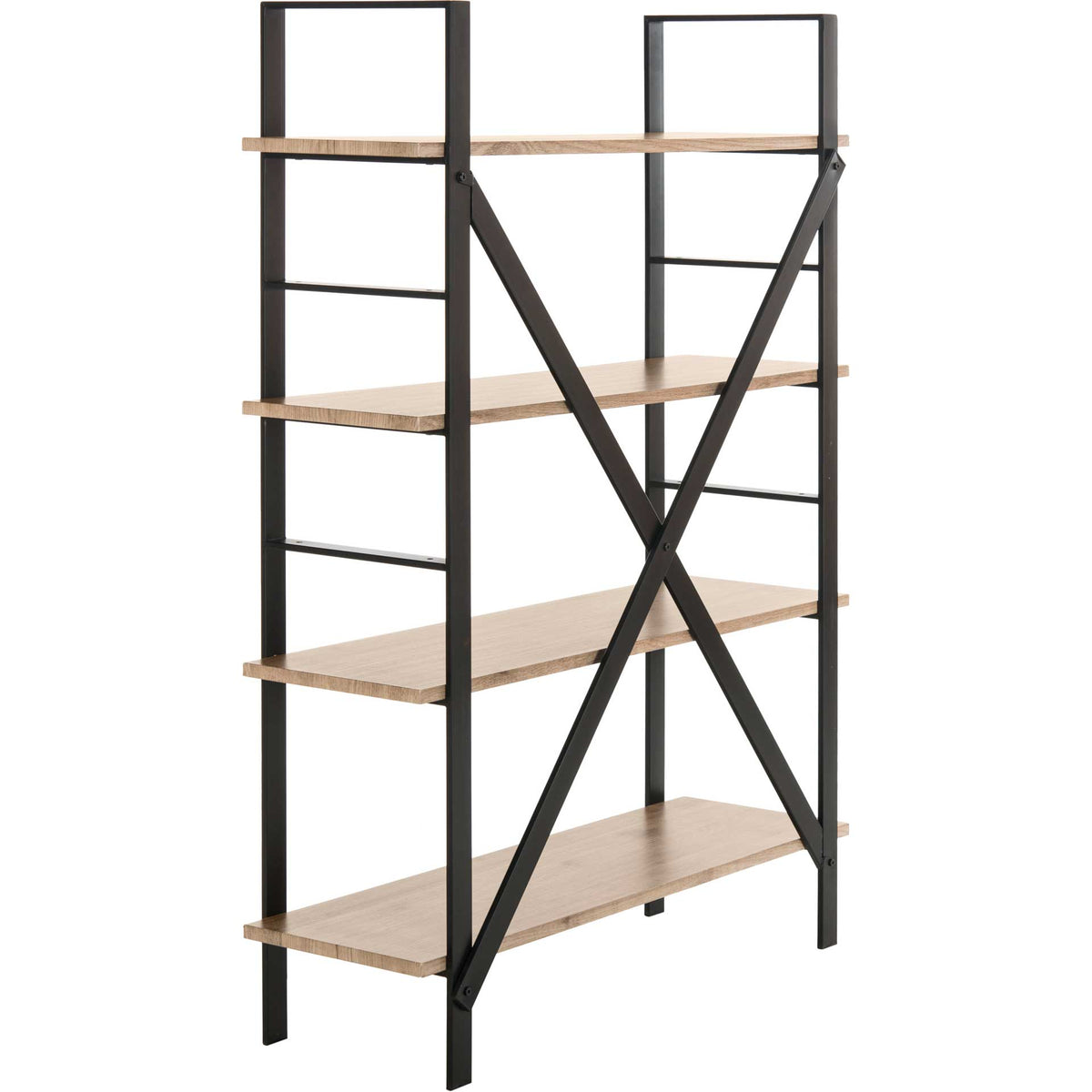 Rachel Retro 4 Tier Etagere Oak/Black