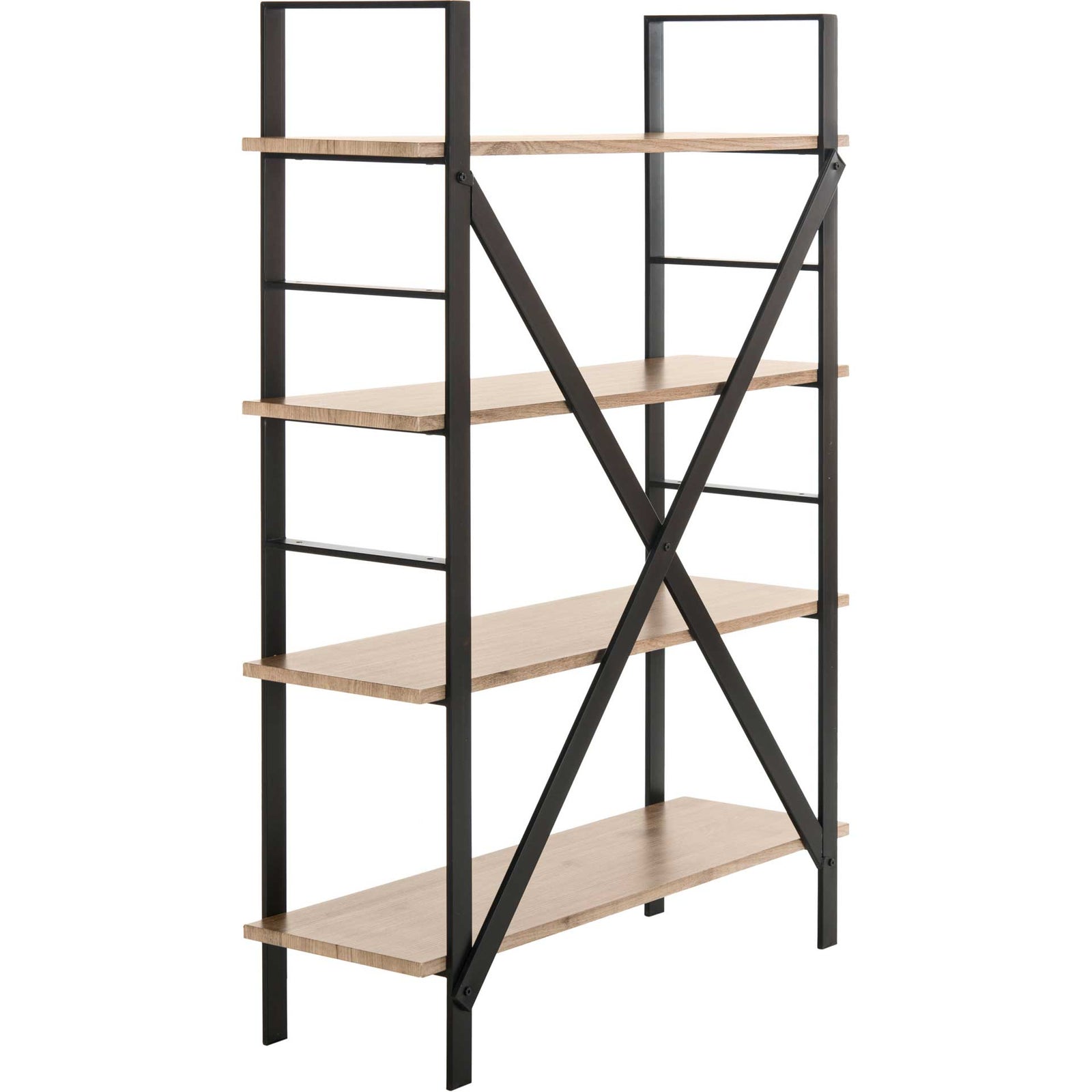Rachel Retro 4 Tier Etagere Oak/Black