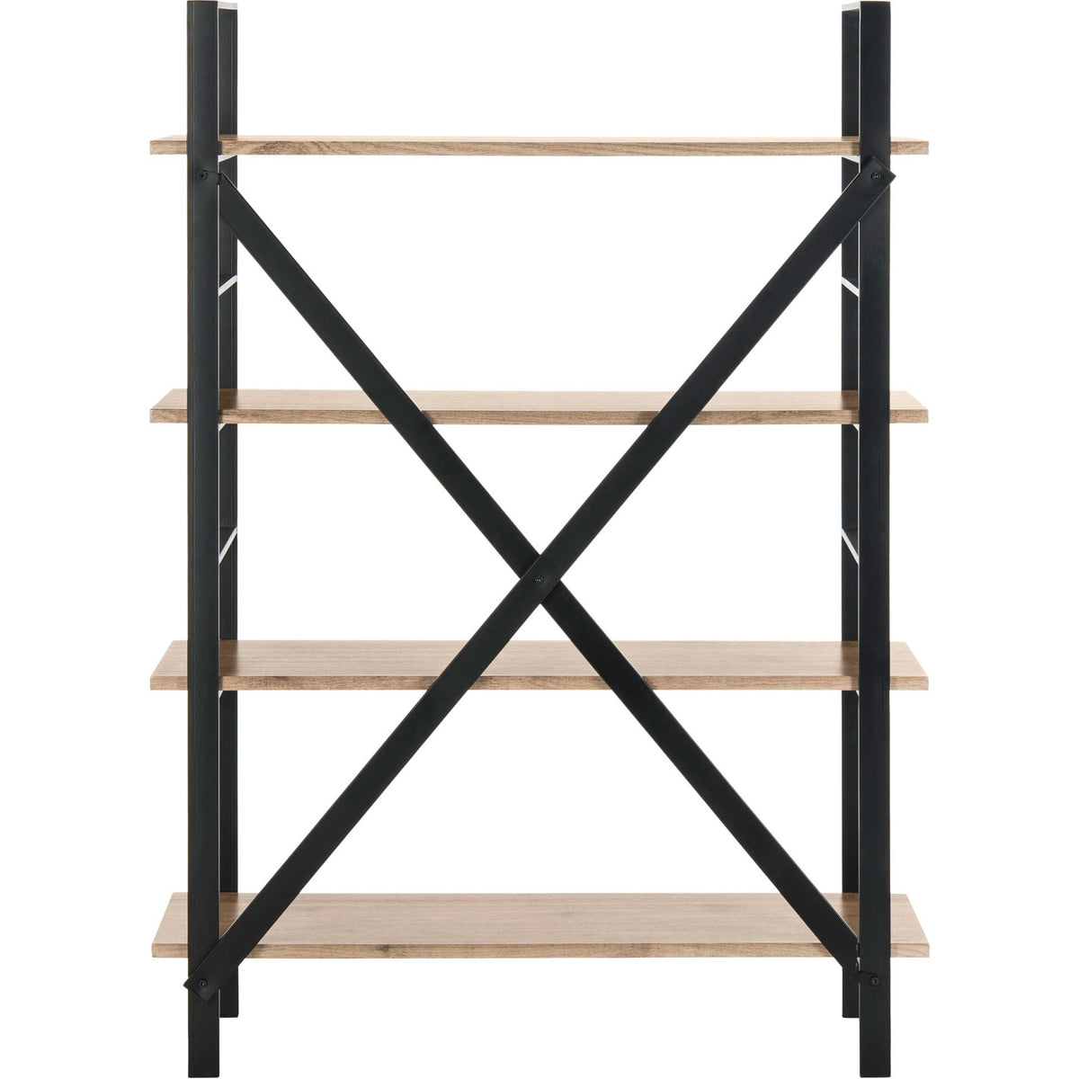 Rachel Retro 4 Tier Etagere Oak/Black