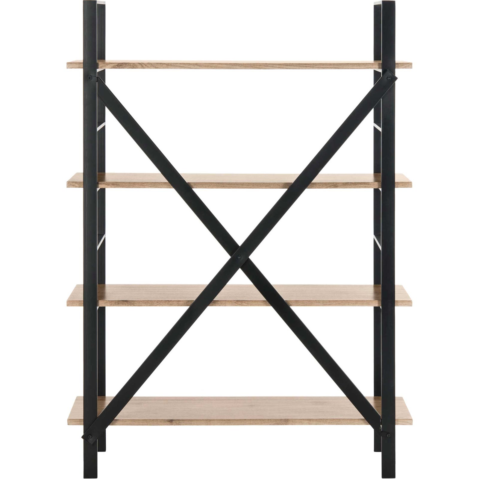 Rachel Retro 4 Tier Etagere Oak/Black