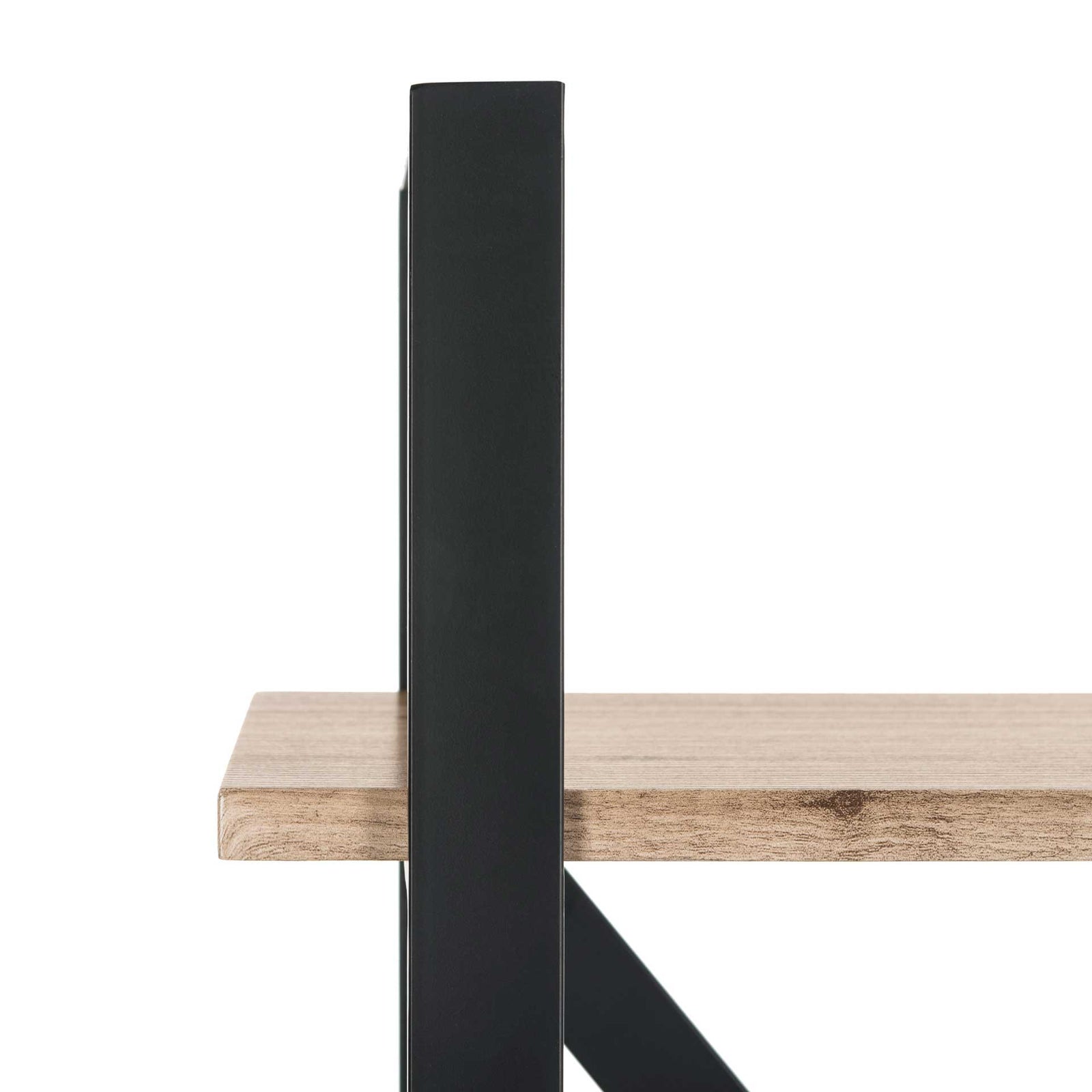 Rachel Retro 4 Tier Etagere Oak/Black