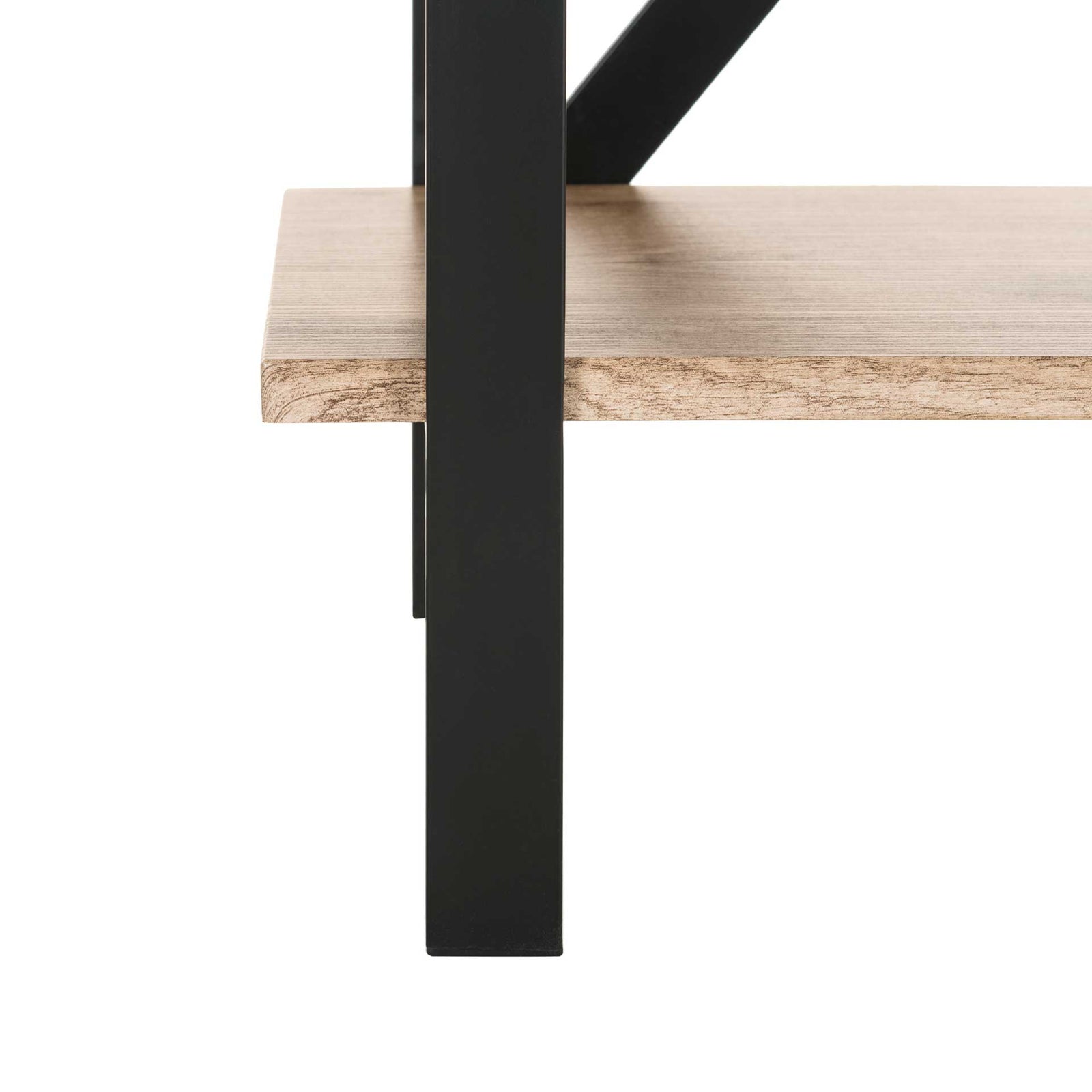 Rachel Retro 4 Tier Etagere Oak/Black