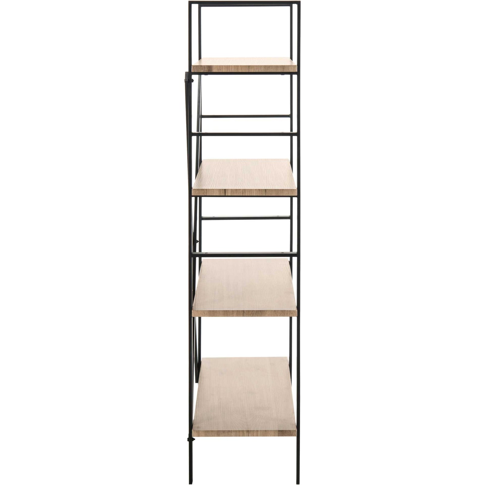 Rachel Retro 4 Tier Etagere Oak/Black