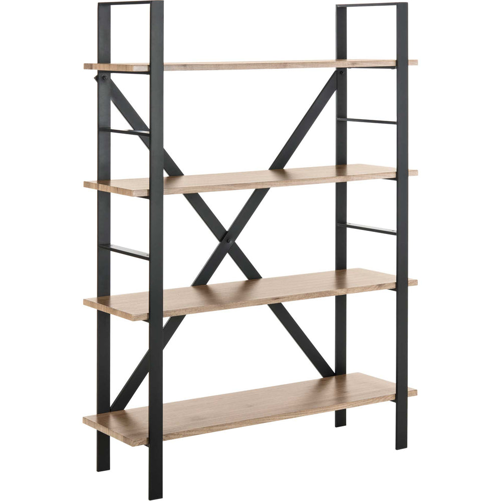 Rachel Retro 4 Tier Etagere Oak/Black - Froy.com