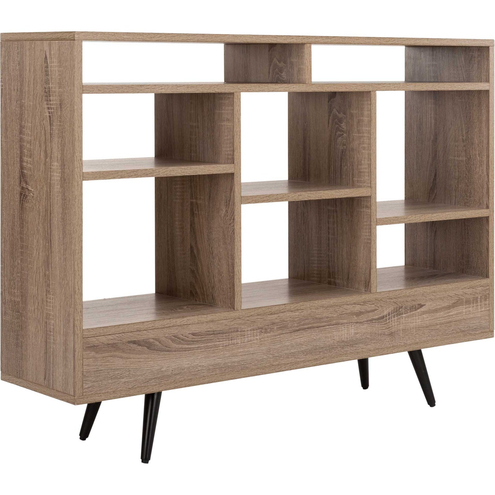 Maxxis Retro Mid Century Wood Etagere Oak/Black