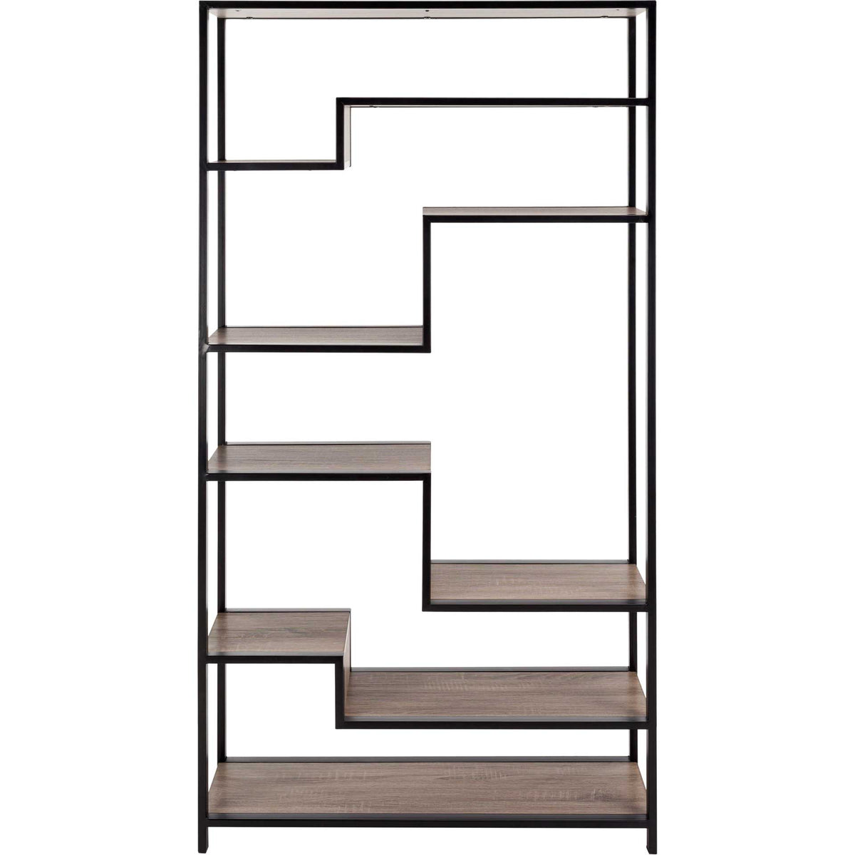 Jordan Retro Mid Century Wood Etagere Oak/Black