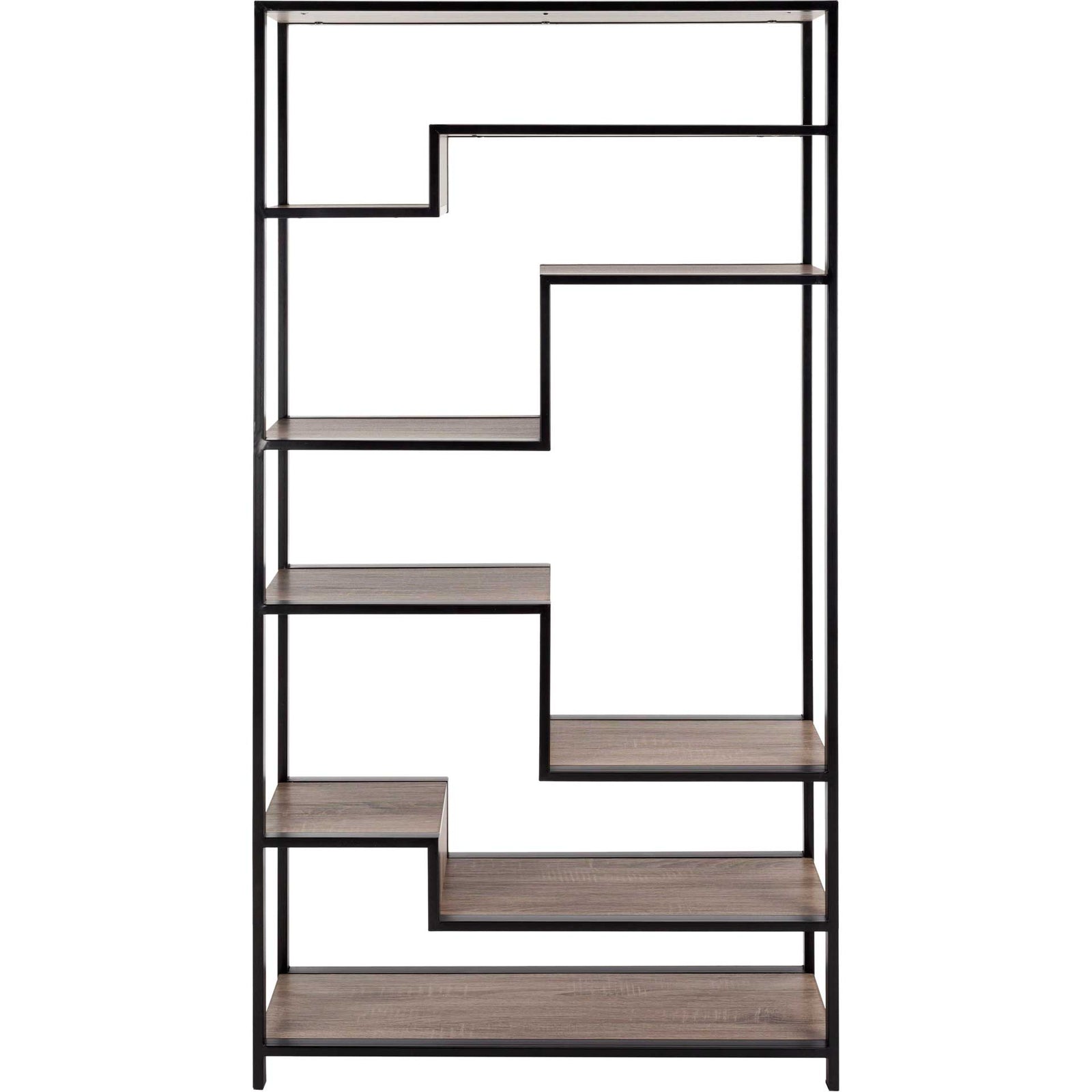 Jordan Retro Mid Century Wood Etagere Oak/Black