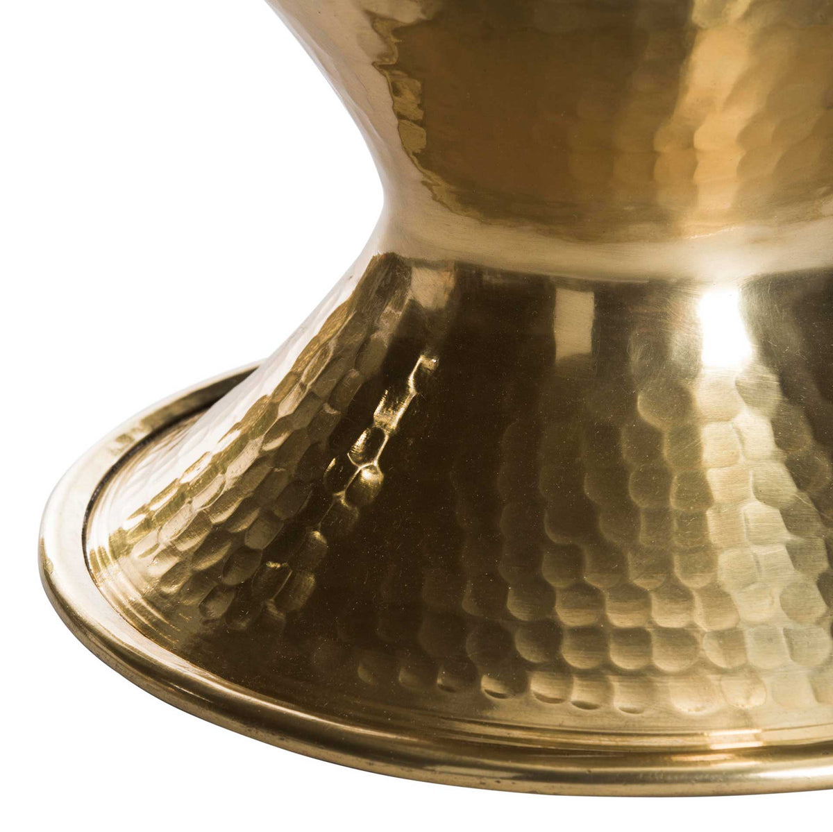 James Hammered End Table Antique Brass