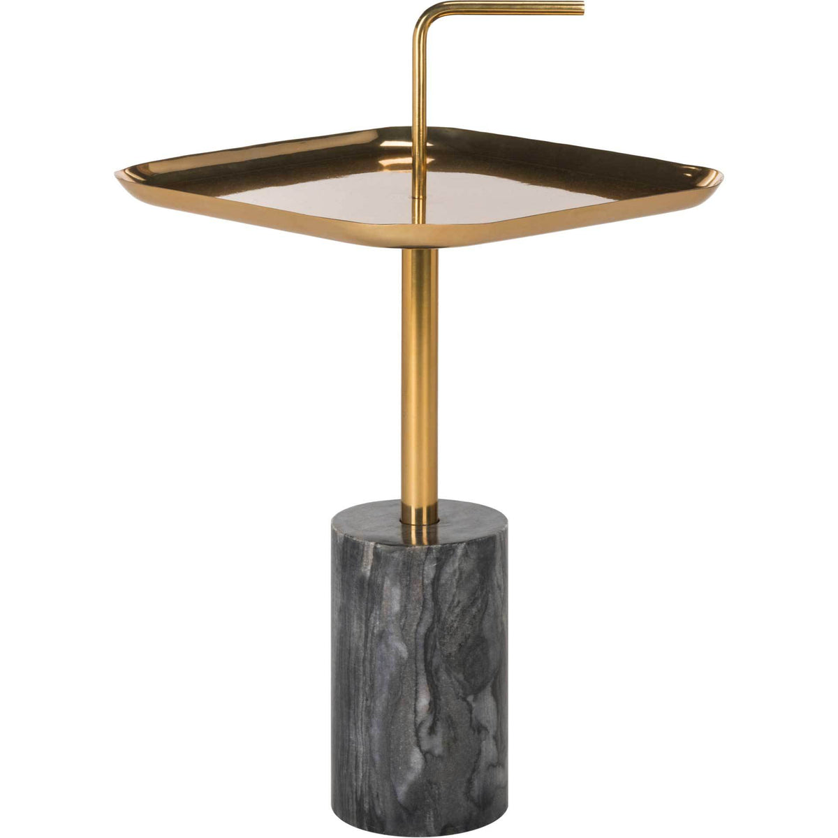 Ariana Square Brass Top Side Table