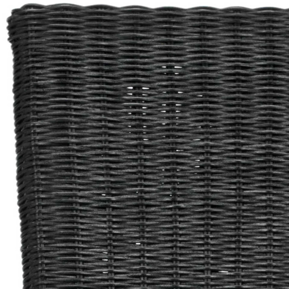 Simple Wicker Side Chair Black (Set of 2)