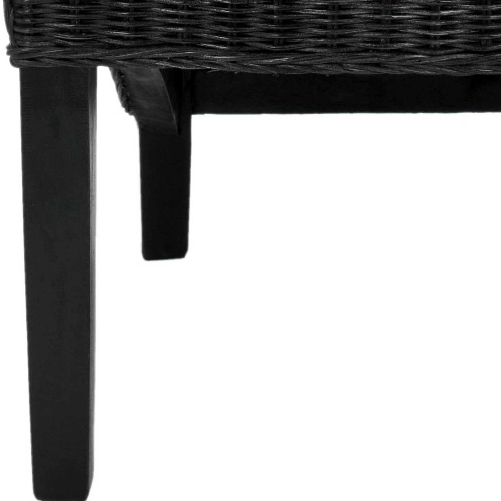 Simple Wicker Side Chair Black (Set of 2)