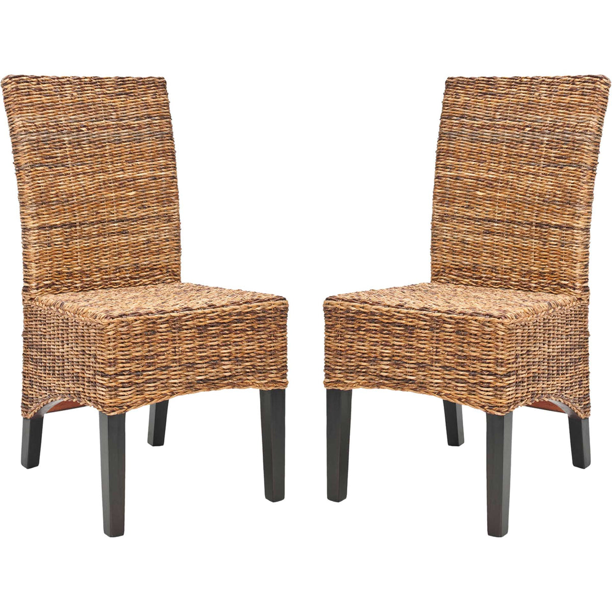 Simple Wicker Side Chair Brown/Colonial (Set of 2)