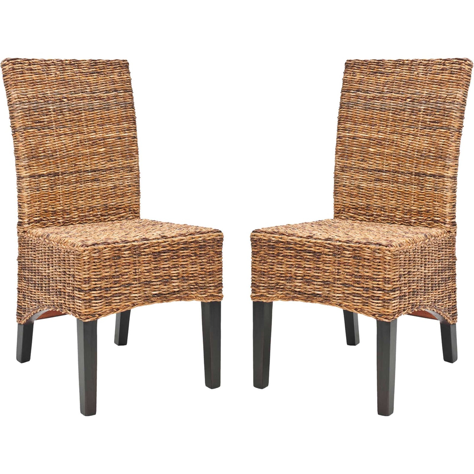 Simple Wicker Side Chair Brown/Colonial (Set of 2)