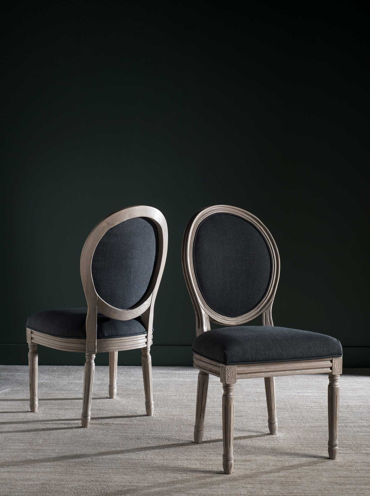 Holden Side Chair Charcoal/Rustic Gray (Set of 2)